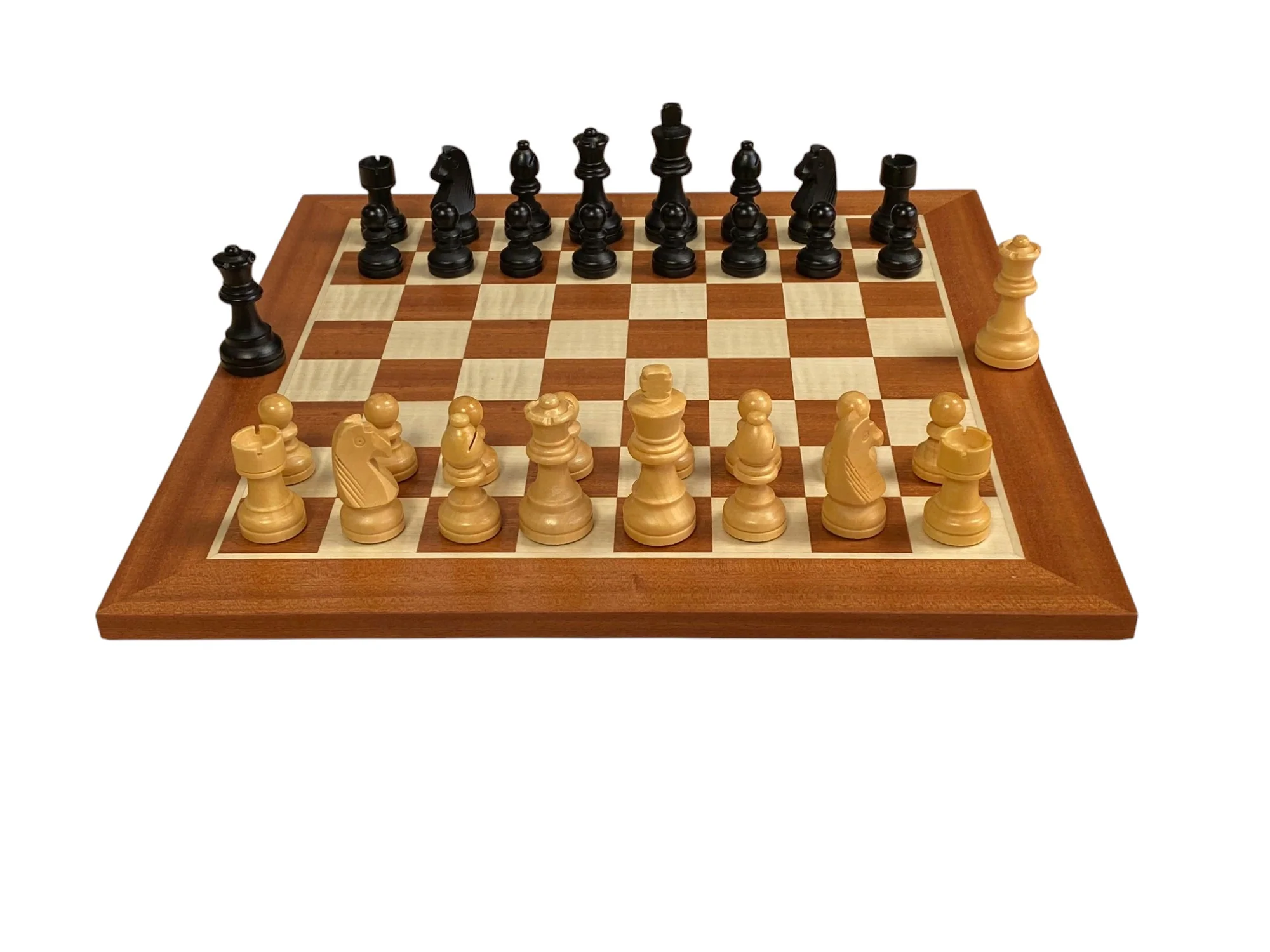 15.75" Grandmaster Black Mahogany Chess Set - Image 10