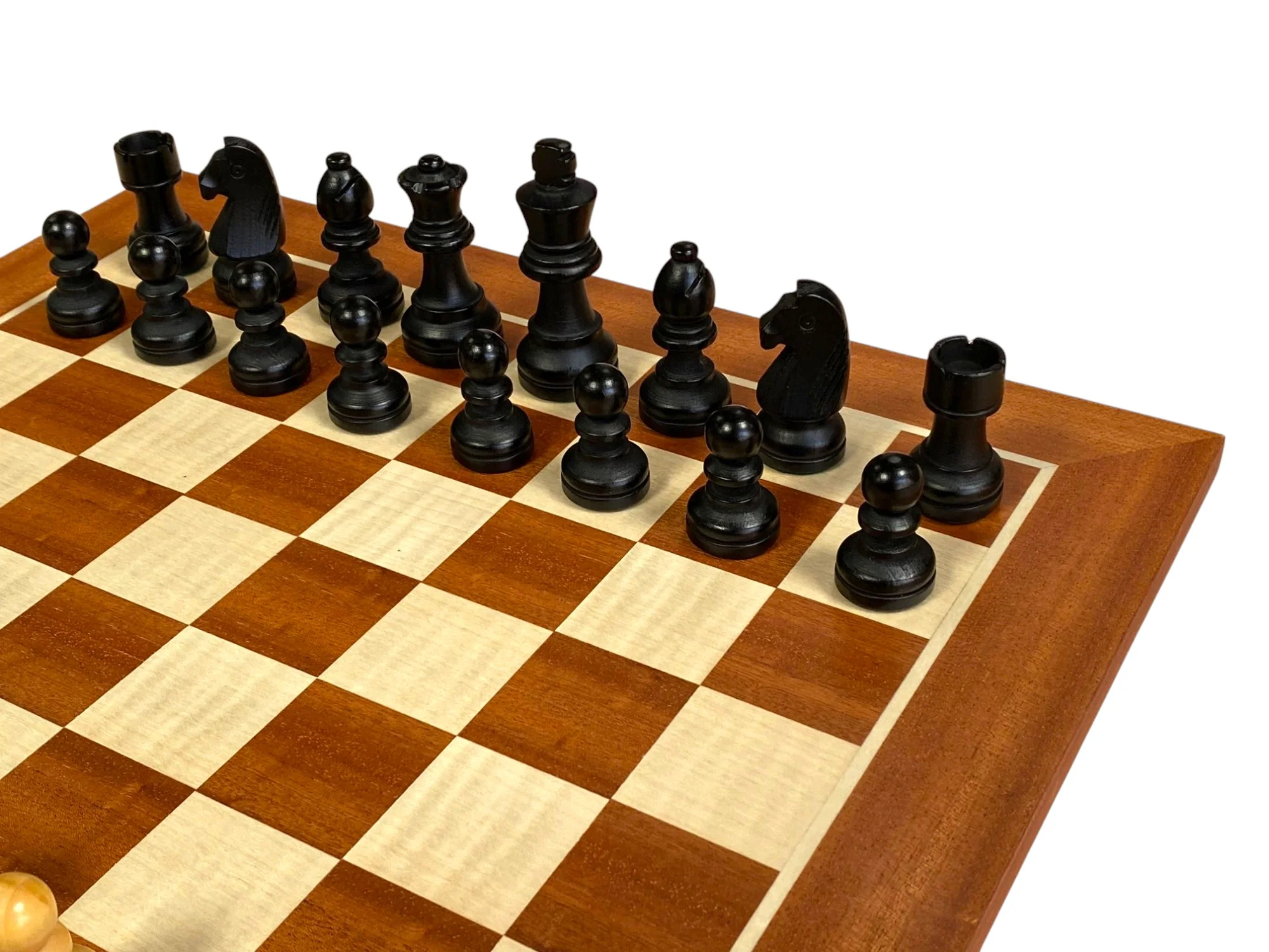 15.75" Grandmaster Black Mahogany Chess Set - Image 7