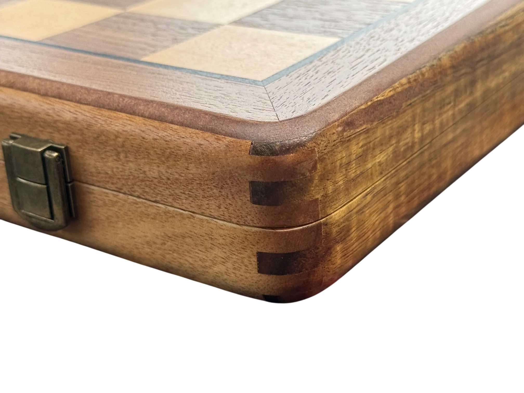 15" Premium Solid Wood Folding Magnetic Chess & Draughts Set - Image 10