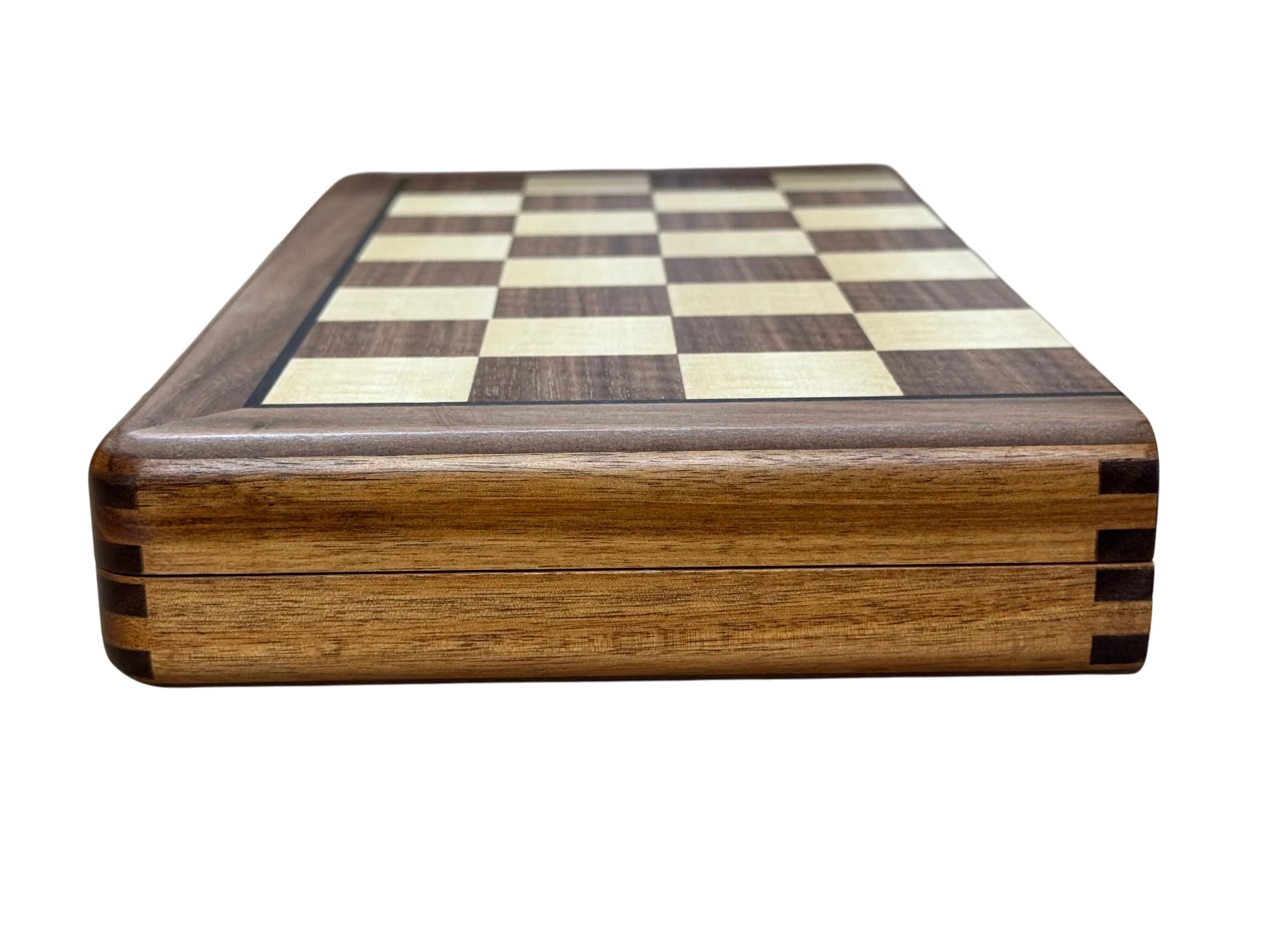15" Premium Solid Wood Folding Magnetic Chess & Draughts Set - Image 15
