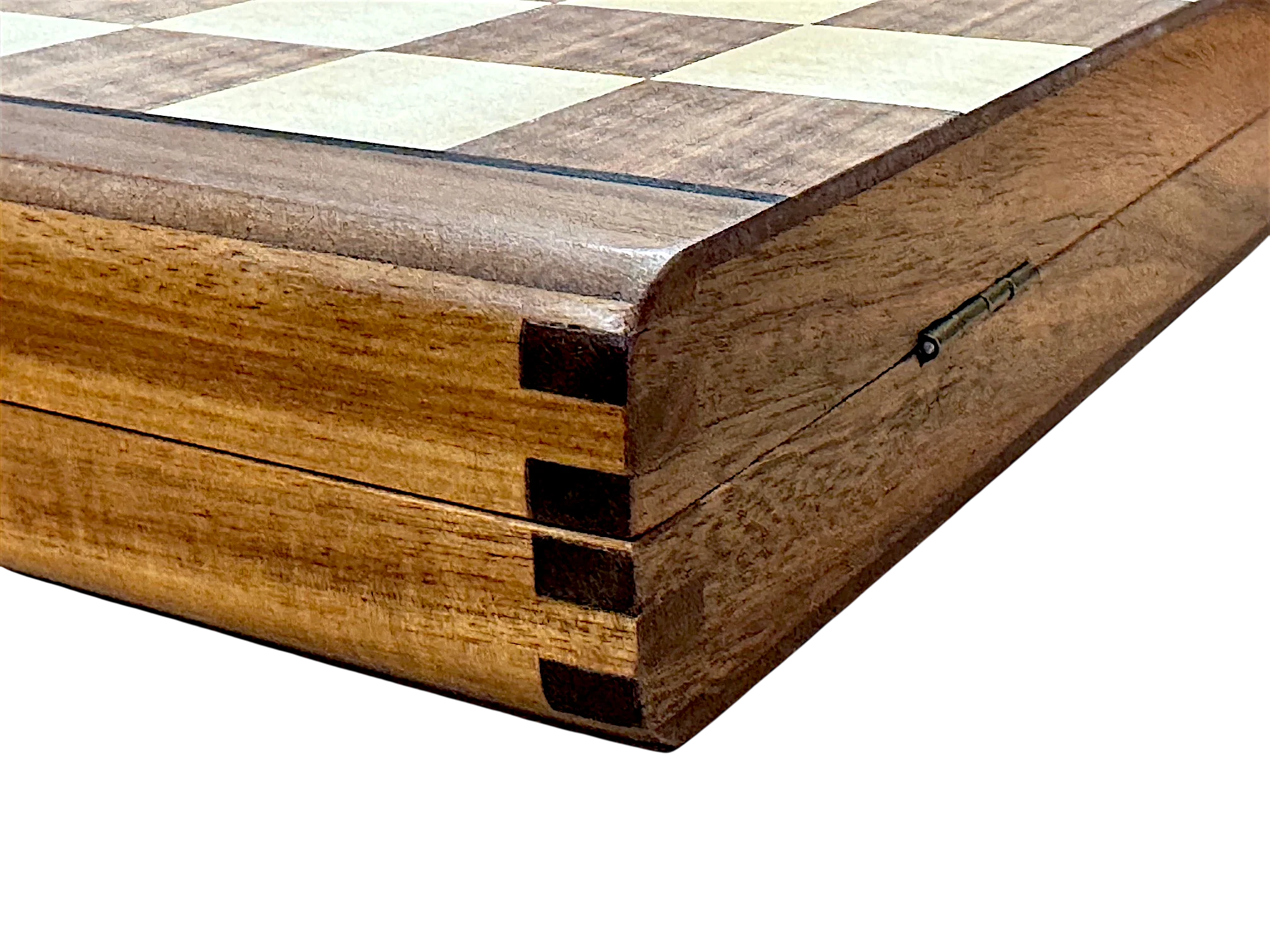 15" Premium Solid Wood Folding Magnetic Chess & Draughts Set - Image 3