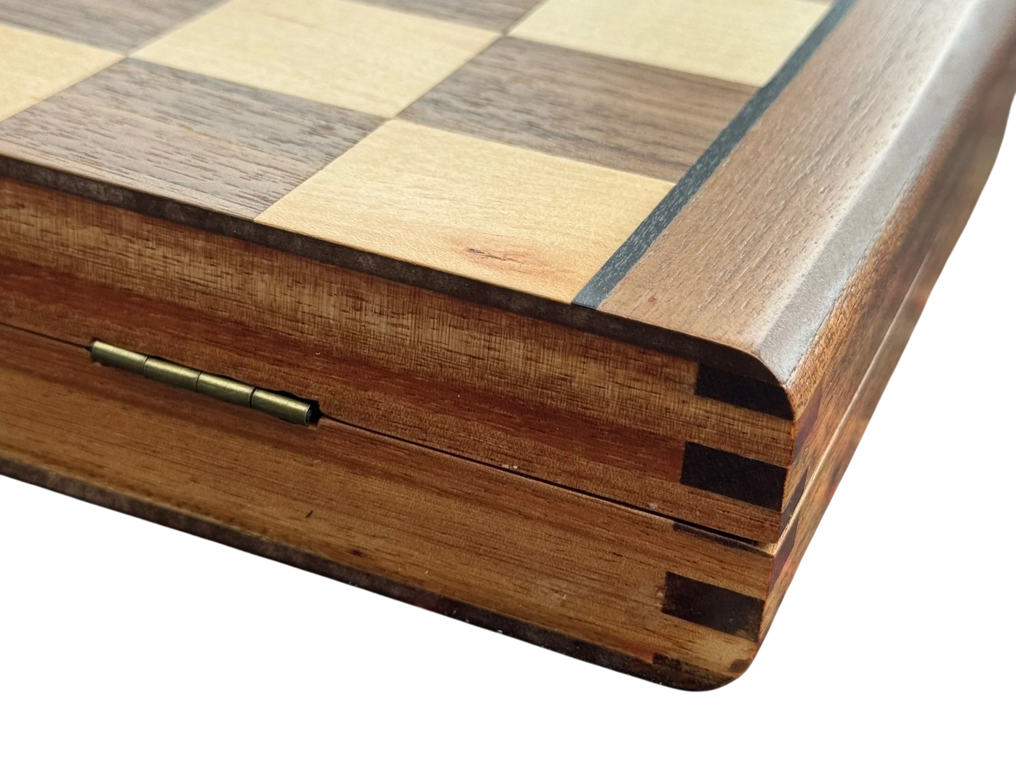 15" Premium Solid Wood Folding Magnetic Chess & Draughts Set - Image 9