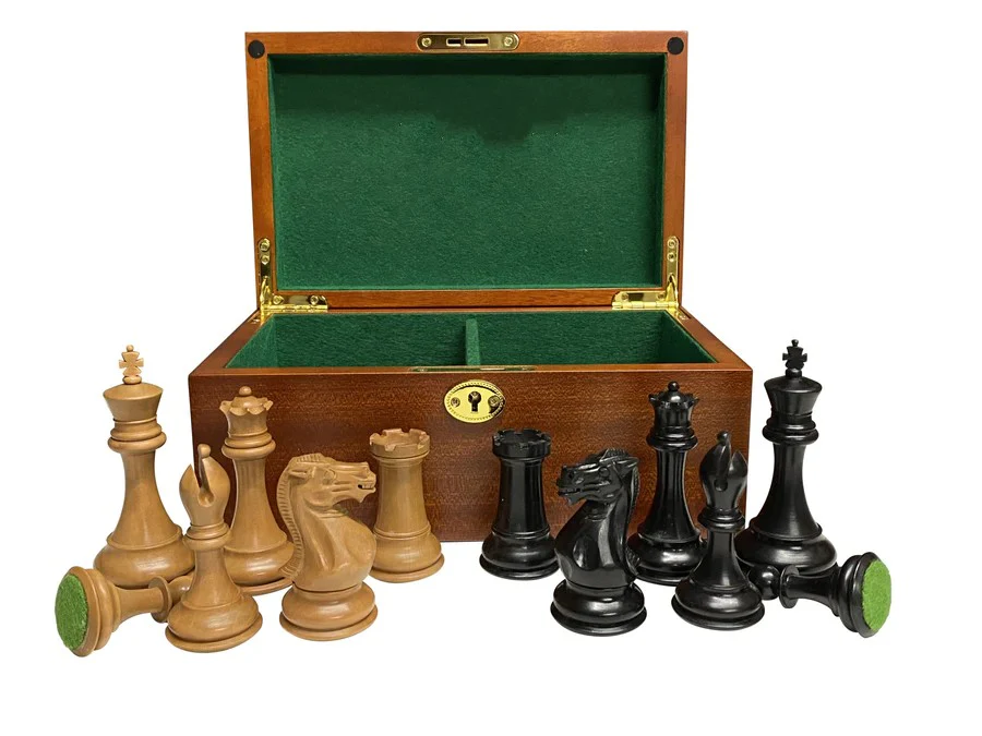 Antique Staunton Collectors Series Chess Men & Box - Image 4