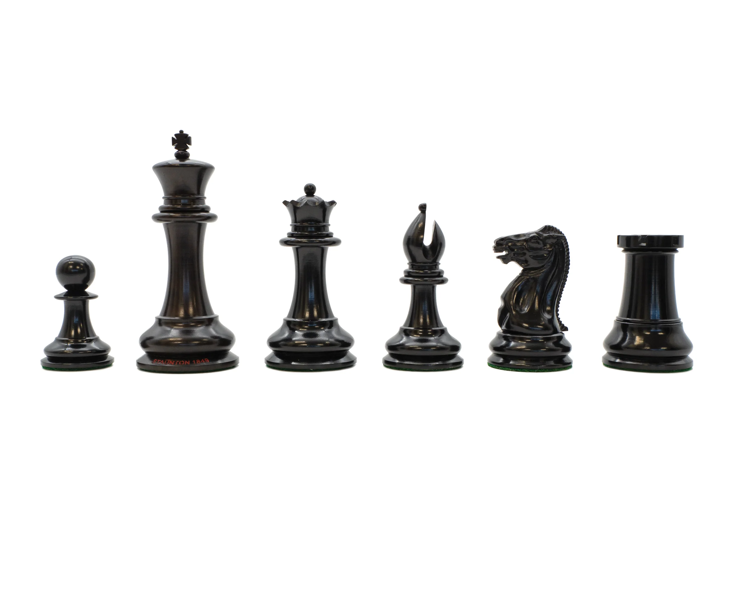 1849 Original Staunton Design Reproduction Chess Pieces & Mahogany Box - Image 12