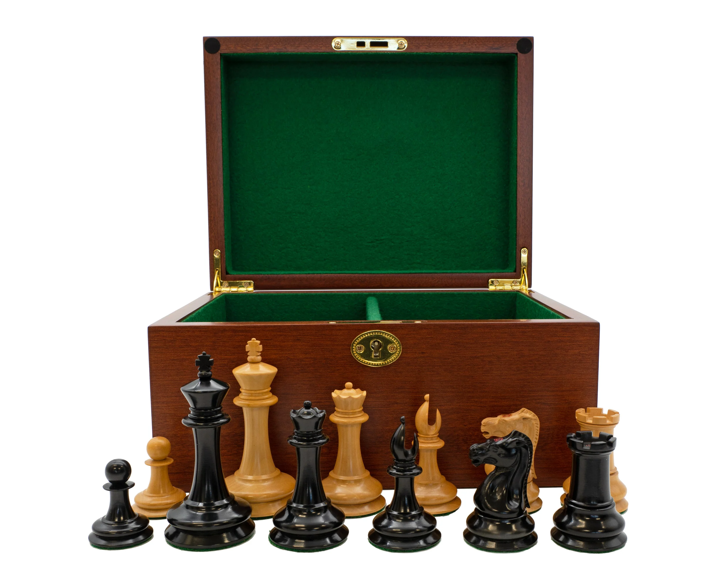3.5" Leuchars 2 - Chess Pieces & Mahogany Hinged Box - Image 6