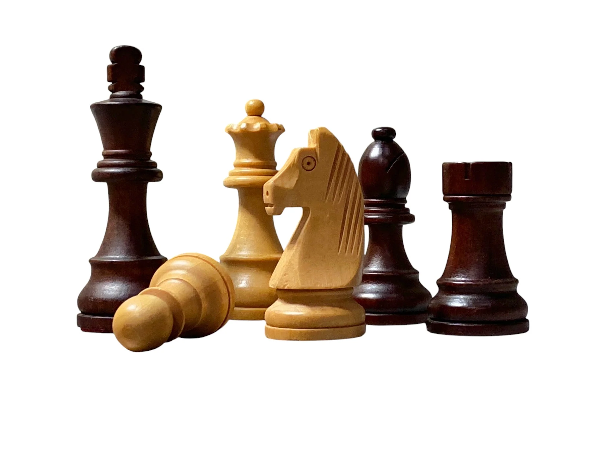 3.9 Inch Grandmaster Brown Mahogany Chess Set & Mahogany Box - Image 7