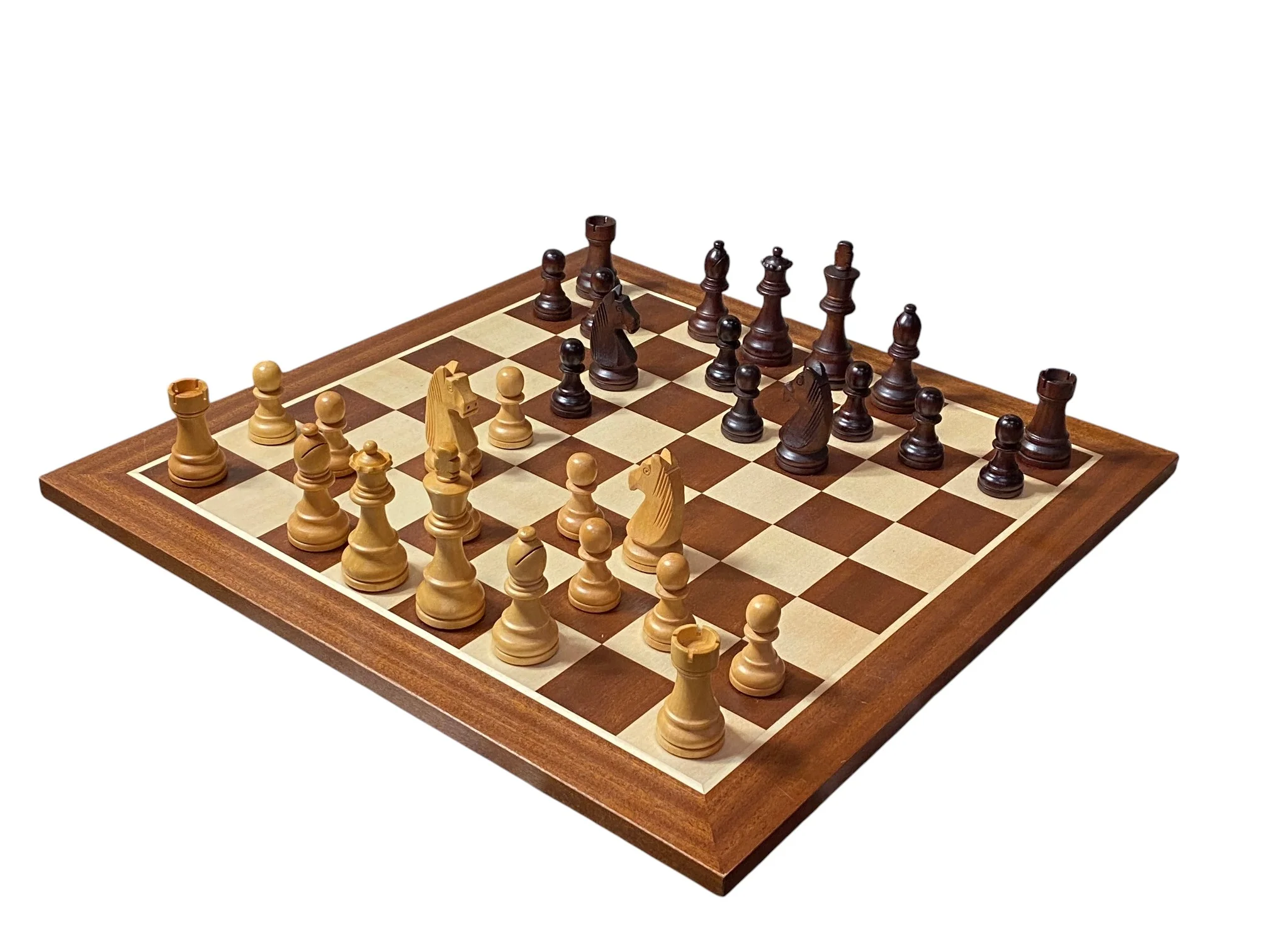 3.9 Inch Grandmaster Brown Mahogany Chess Set & Mahogany Box - Image 8