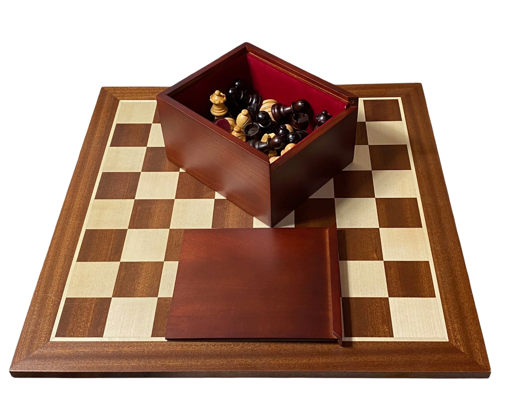 3.9 Inch Grandmaster Brown Mahogany Chess Set & Mahogany Box - Image 9