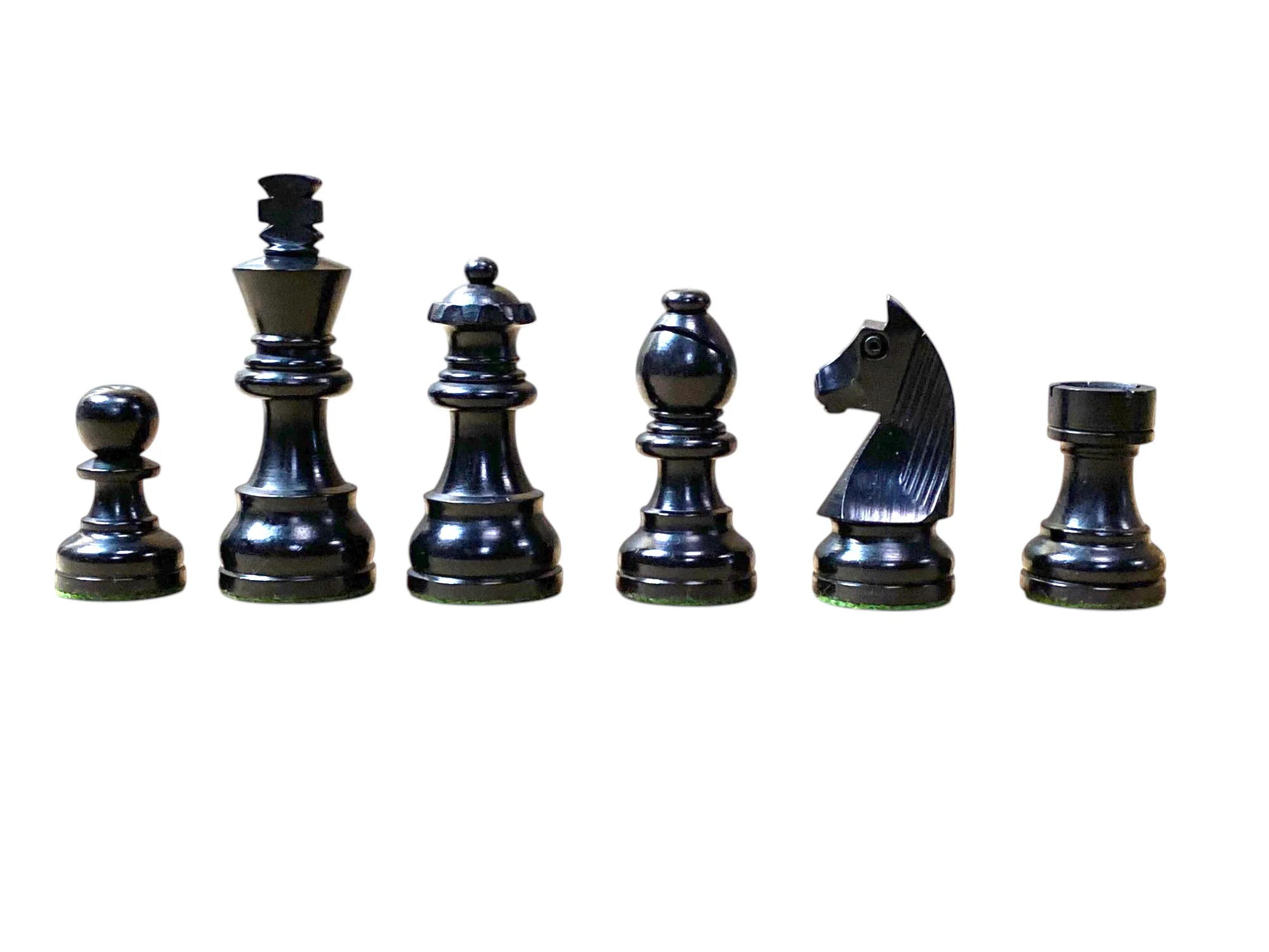 3 Inch Club Classic Ebonised Chess Pieces - Image 3
