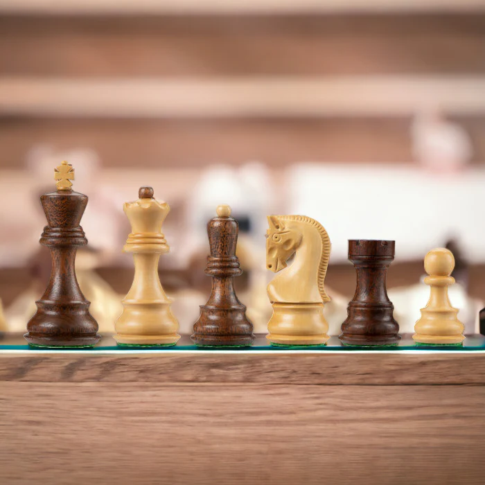 3 Inch Zagreb Acacia Chess Pieces - Image 2