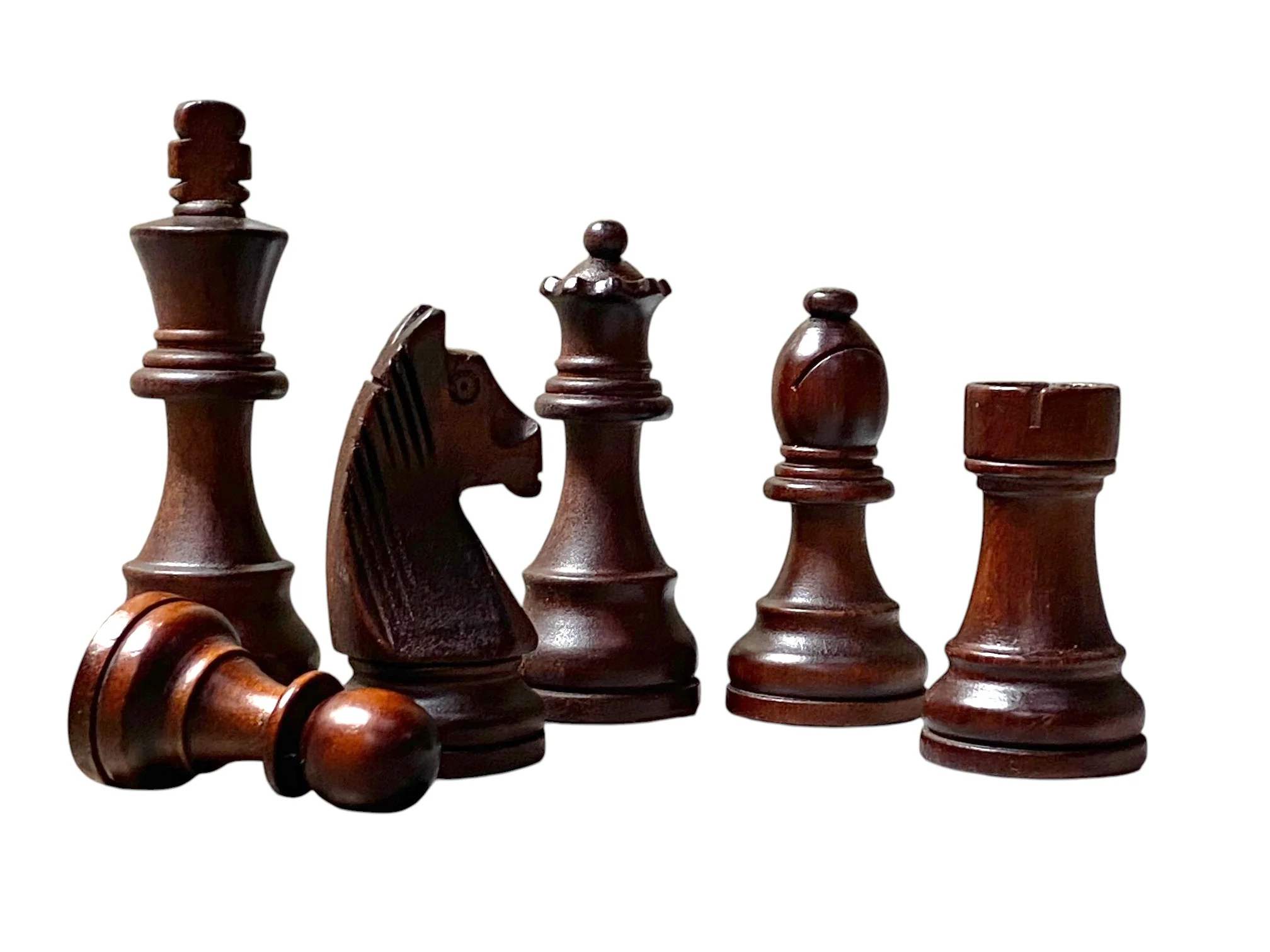 3.9 Inch - Grandmaster Chess Pieces – Brown and Natural Wood - Image 8
