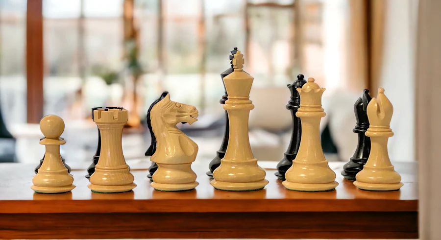 3.25" Black Queens Gambit Supreme Chess Pieces - Image 2
