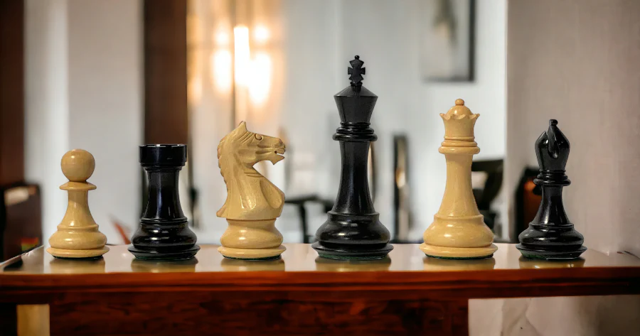 3.25" Black Queens Gambit Supreme Chess Pieces - Image 6