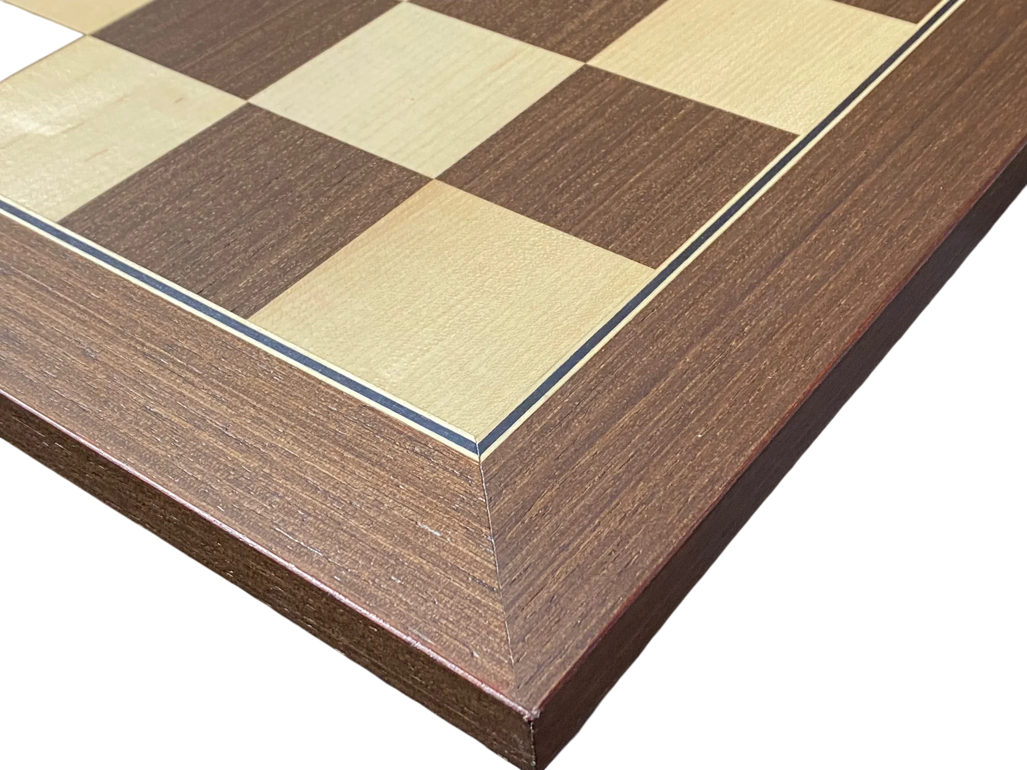 52cm Ebony Wenge and Maple Deluxe Chessboard - Image 3
