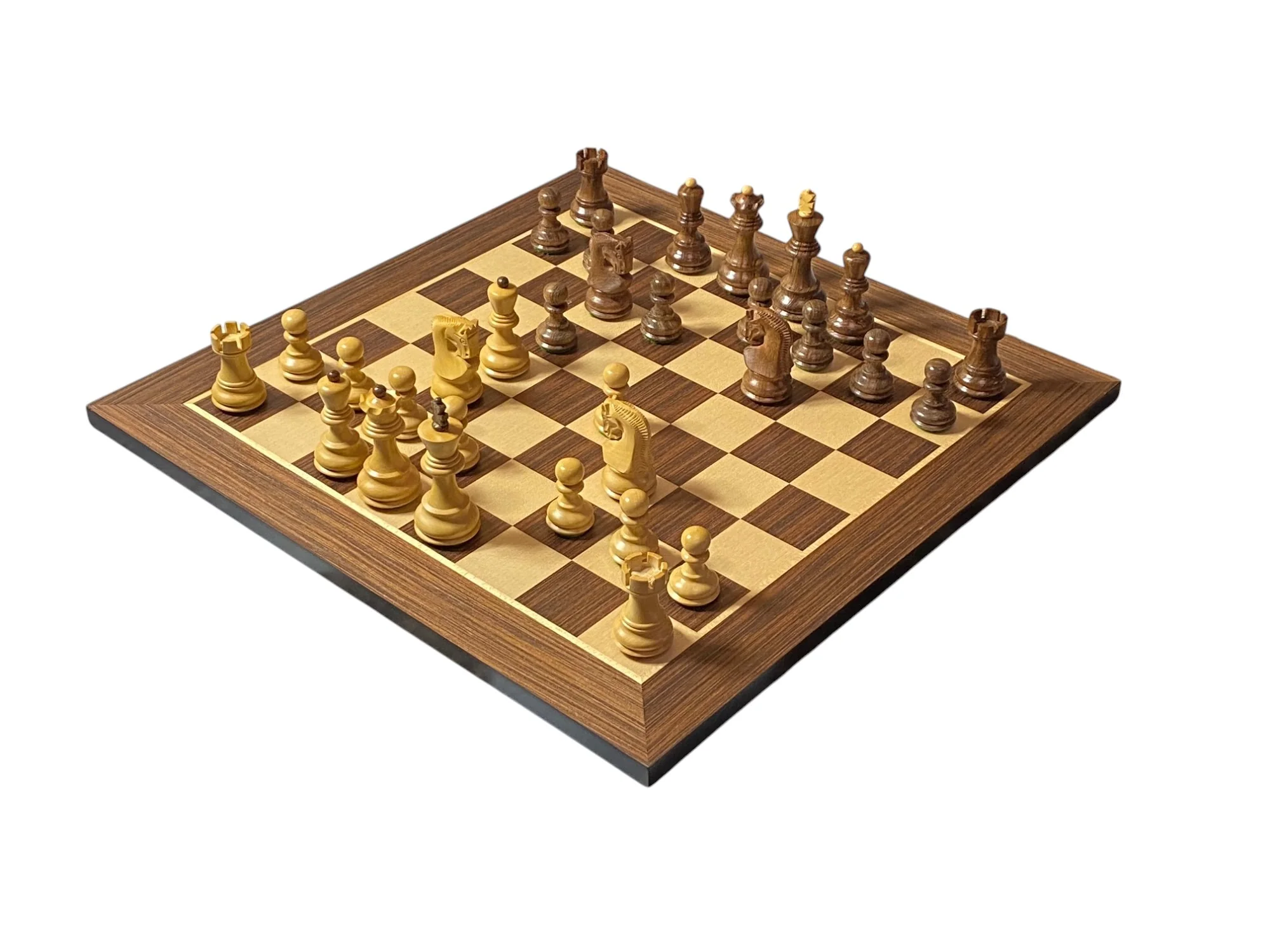 Russian Acacia Chess Pieces 15.75" Wenge Chessboard - Image 2