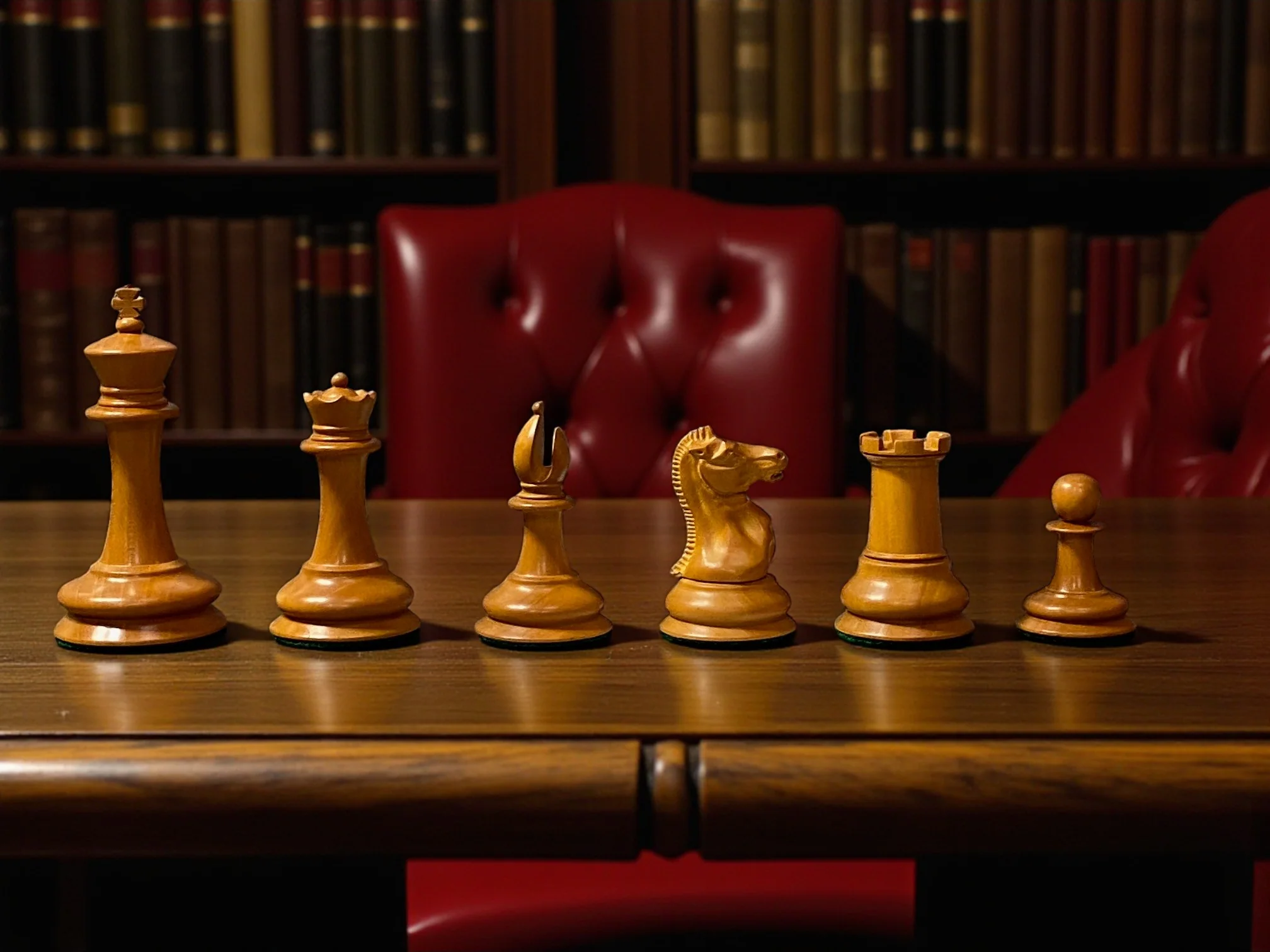 Antique Leuchars Cooke Chessmen and Mahogany Deluxe Box - Image 7