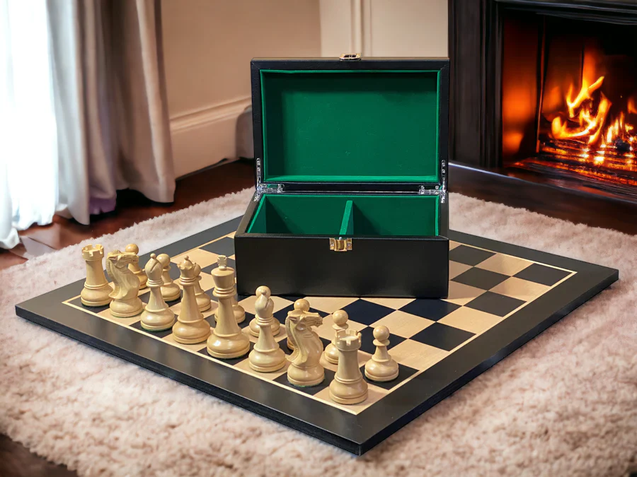 Black Winchester Anegre Chess Set Combination - Image 5