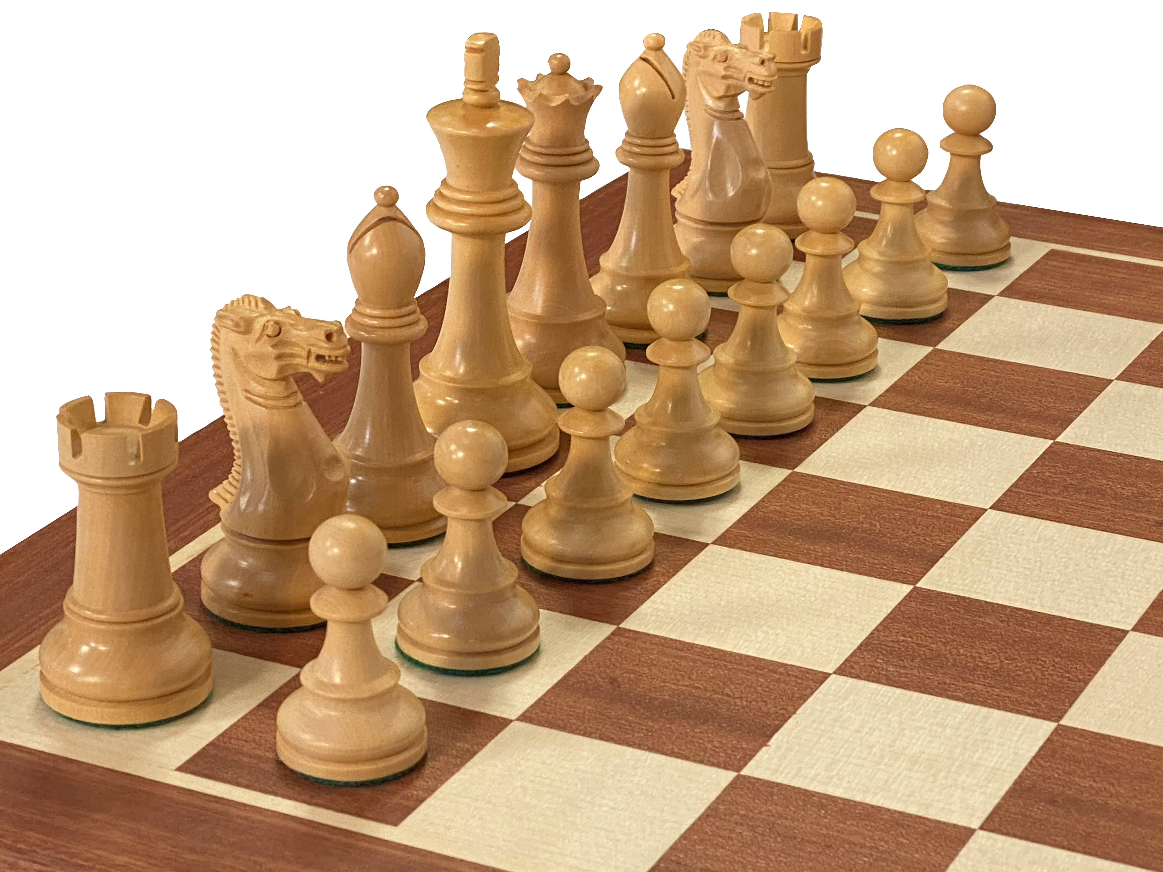 Black Winchester Staunton Mahogany Chess Set & Box - Image 8