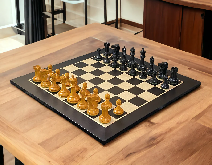 Fischer Antique Chess Pieces, Anegre Chessboard & Vinyl Box - Image 10