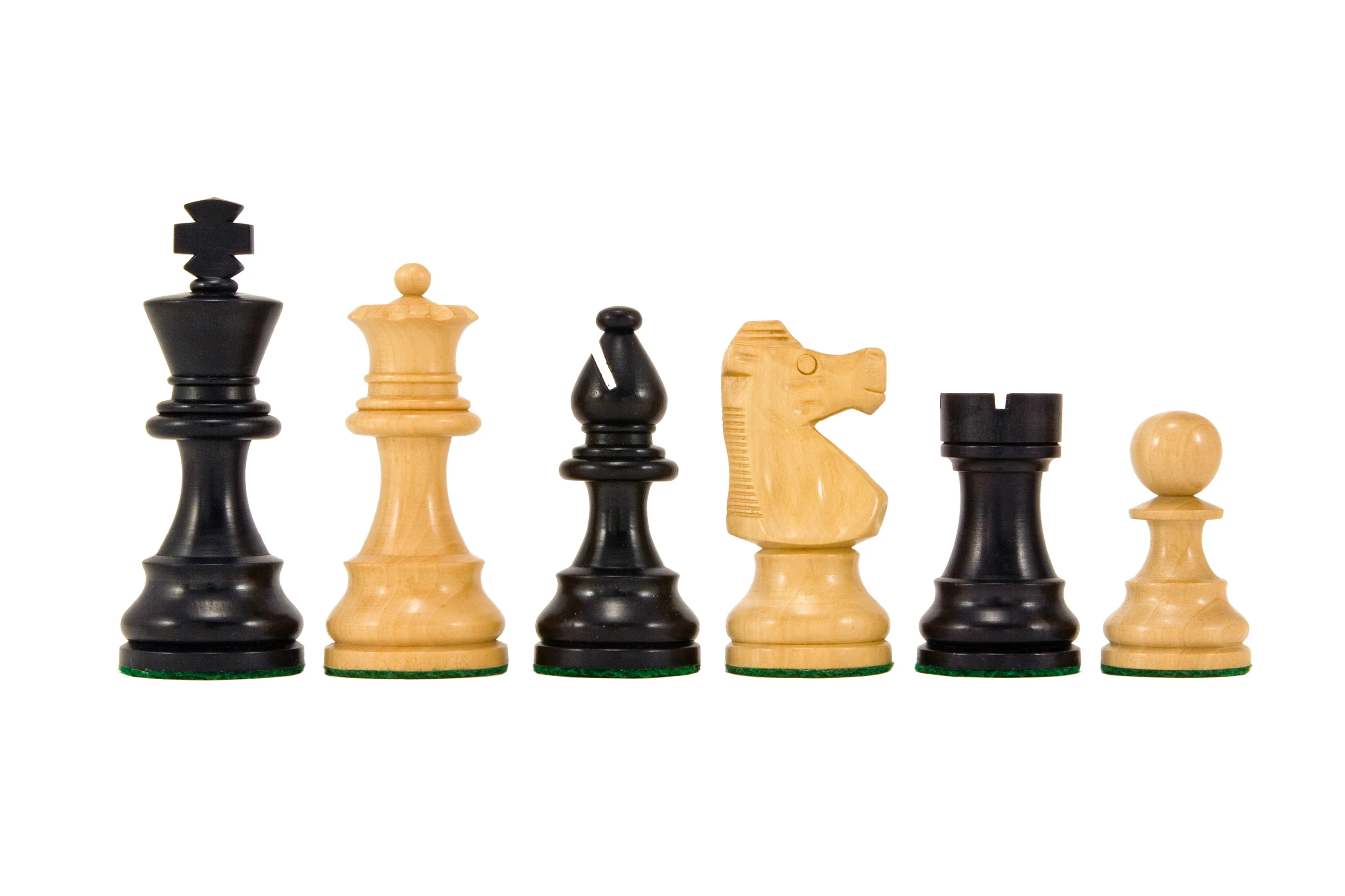 British Black Mahogany Chess Set & Mahogany Box - Image 5