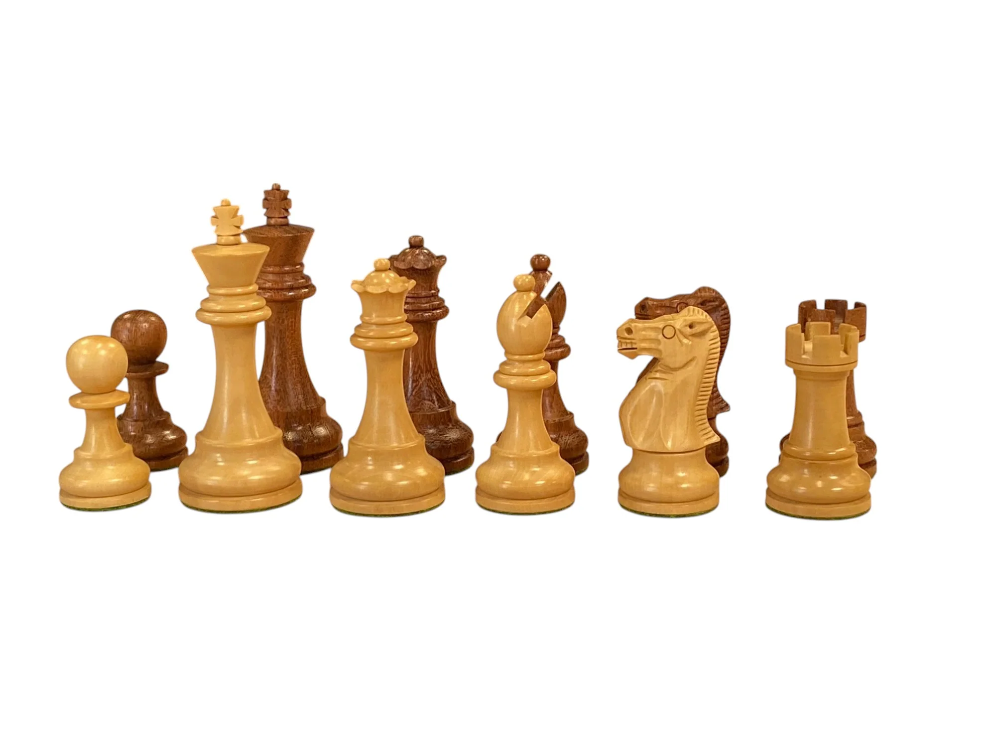 British Special Acacia Pieces - Mahogany Deluxe Chessboard and Box - Image 4