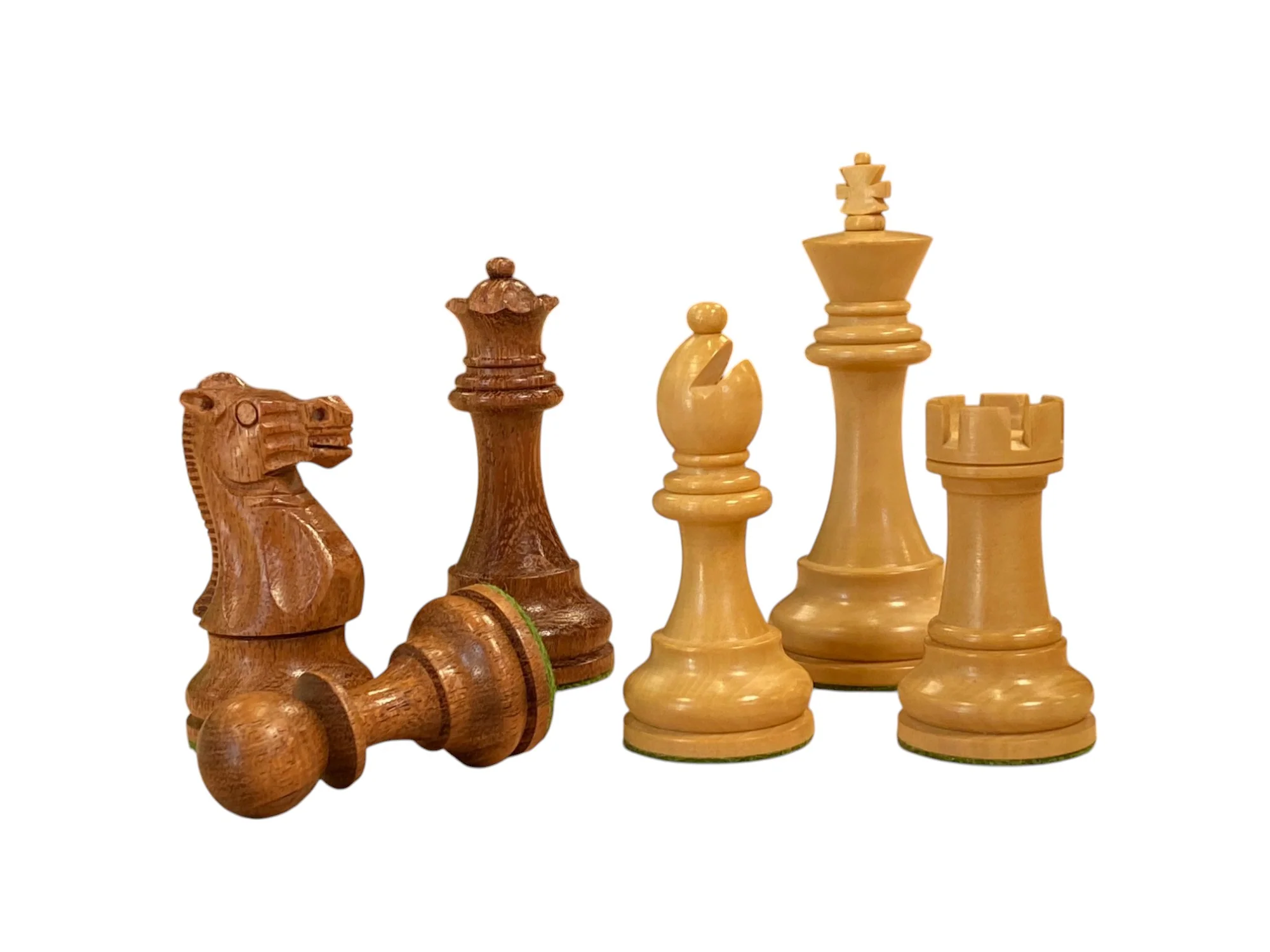 British Special Acacia Pieces - Mahogany Deluxe Chessboard and Box - Image 5