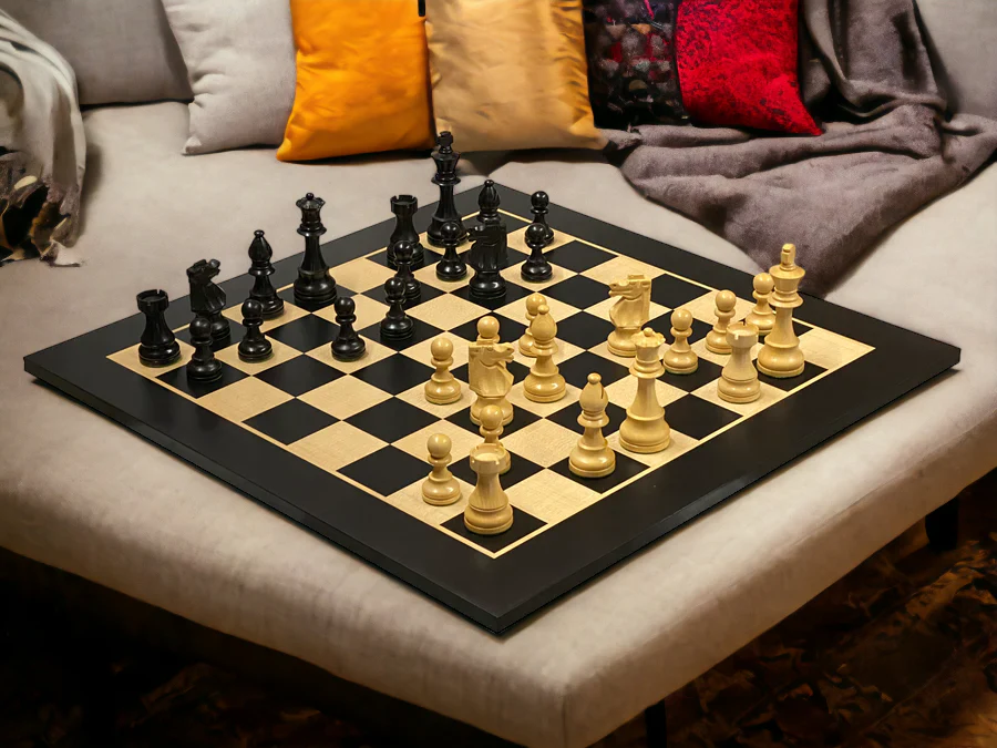 4" British Anegre Chess Set Combination - Image 3