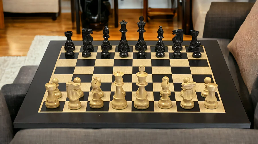 4" British Anegre Chess Set Combination - Image 4