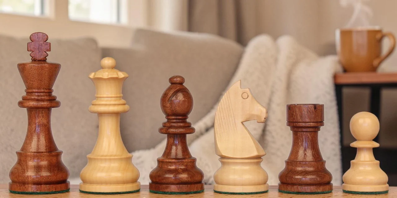 Classic 3.75" Acacia Chess Pieces - Image 3