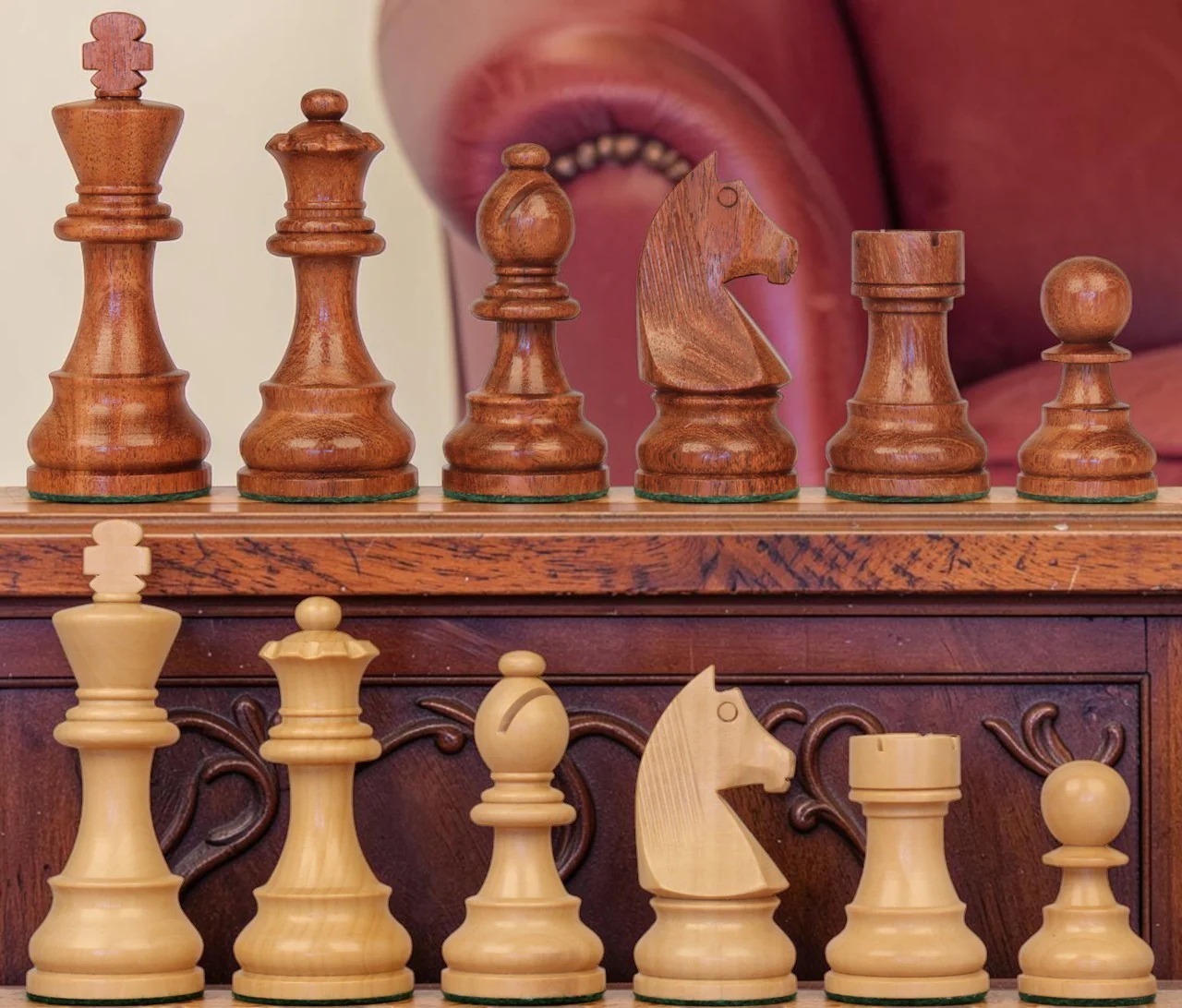 Classic 3.75" Acacia Chess Pieces - Image 5