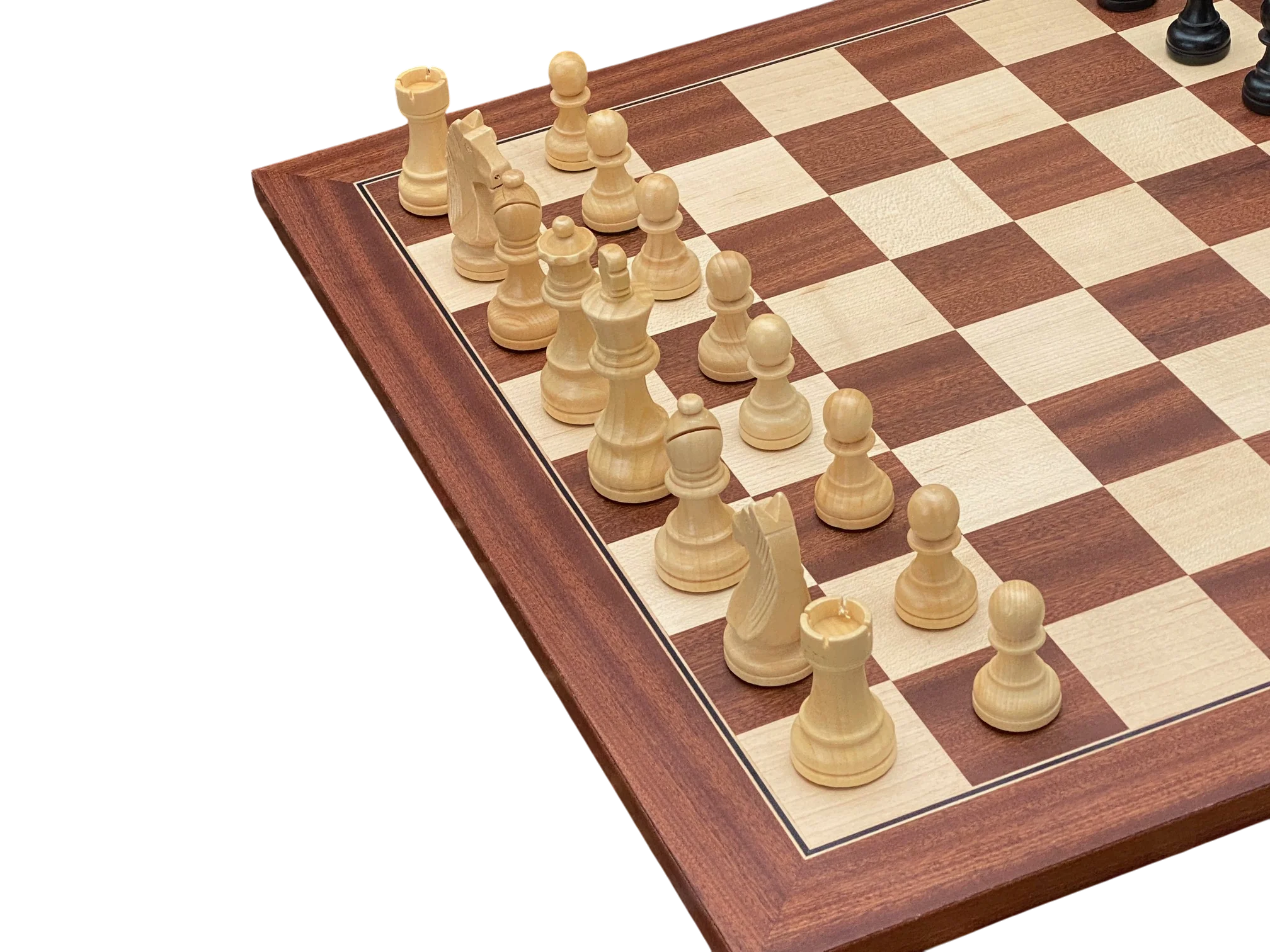 3.75" Grandmater Black Mahogany Deluxe Chess Set and Slide Lid Box - Image 10