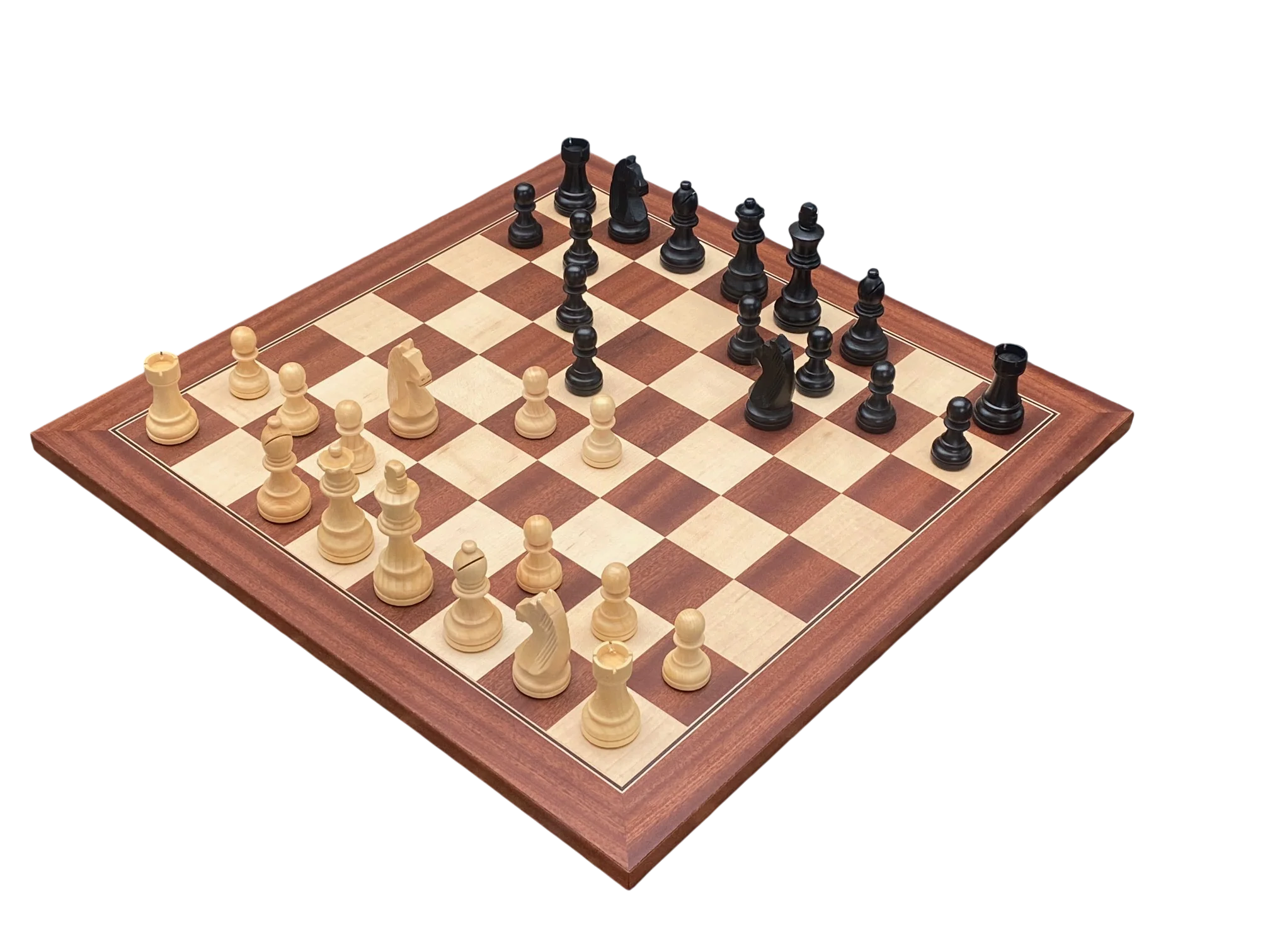3.75" Grandmater Black Mahogany Deluxe Chess Set and Slide Lid Box - Image 11