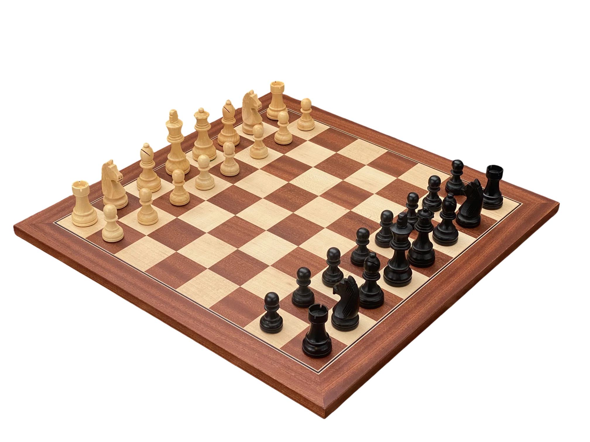 3.75" Grandmater Black Mahogany Deluxe Chess Set and Slide Lid Box - Image 12