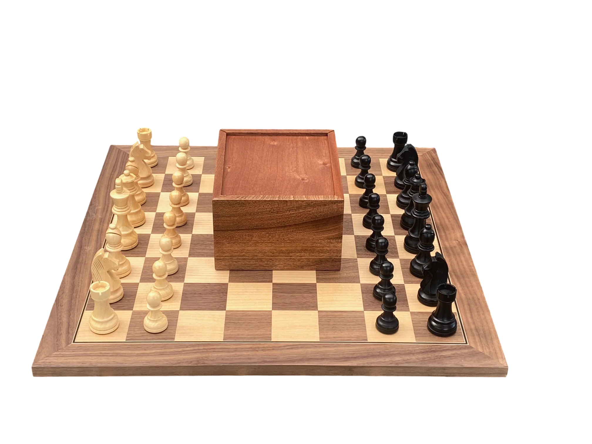 3.75" Grandmaster Black Walnut Deluxe Chess Set and Slide Lid Box - Image 7