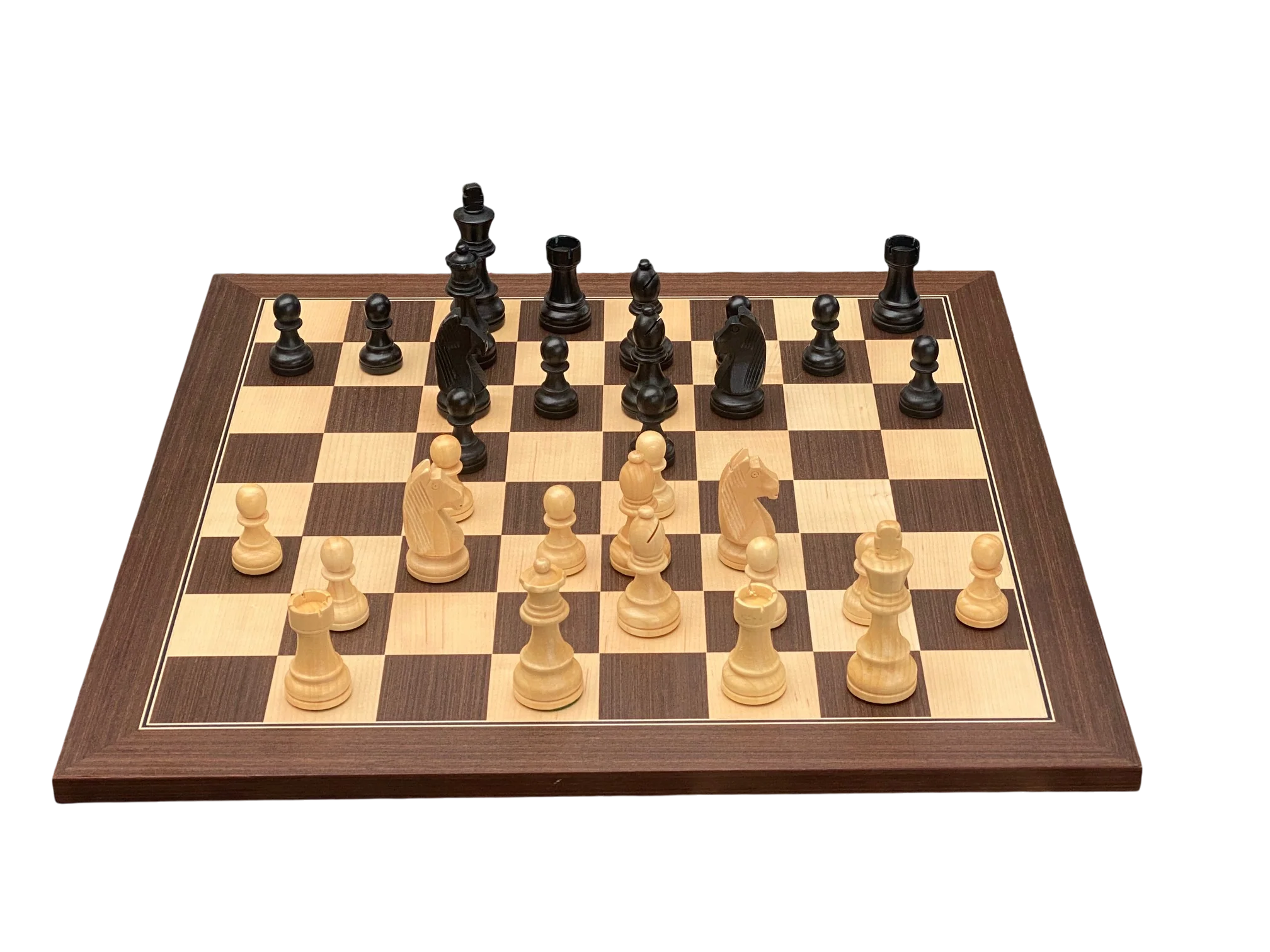3.75" Grandmater Black Wenge Deluxe Chess Set and Slide Lid Box - Image 2