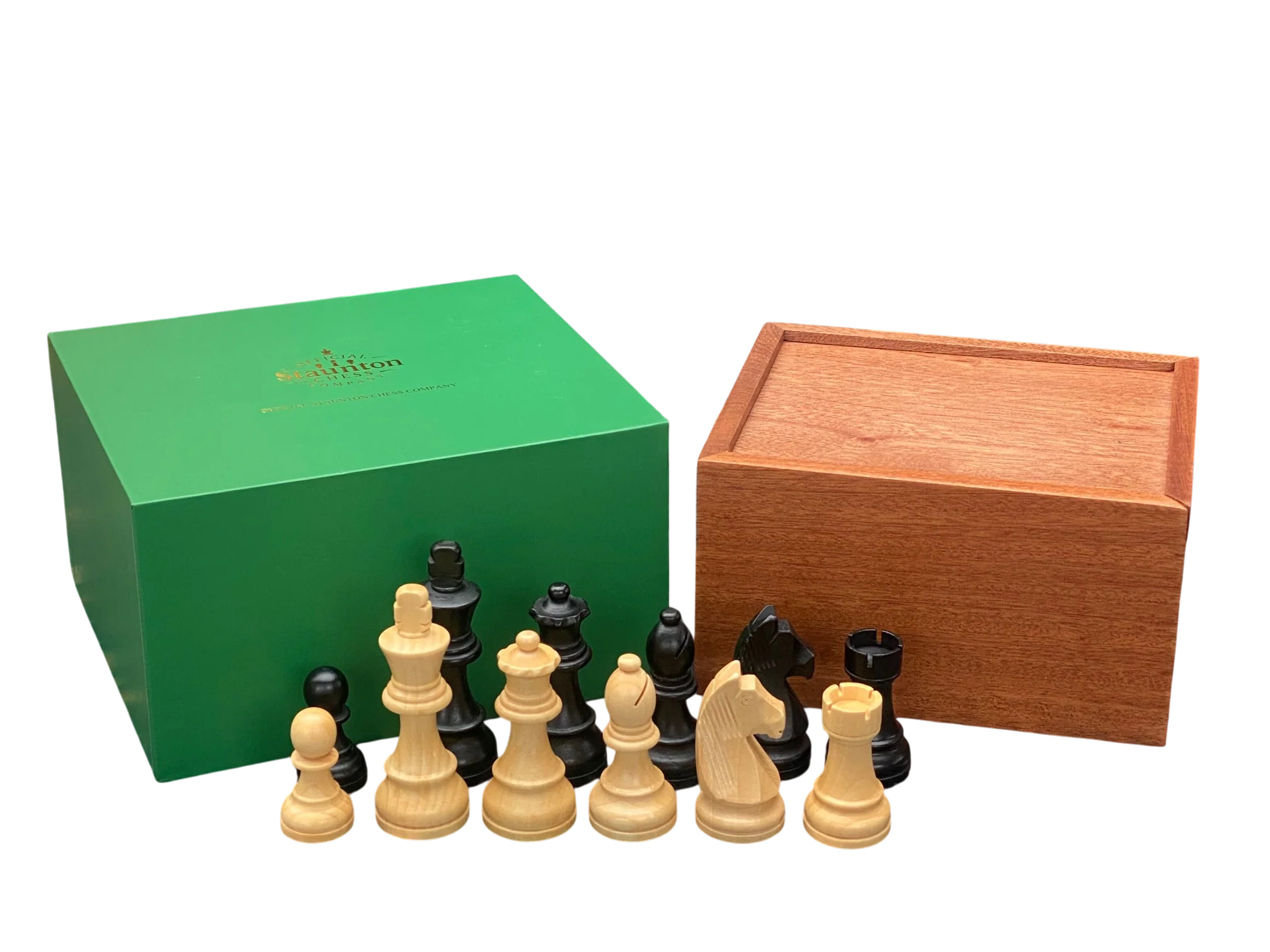 3.75" Grandmater Black Wenge Deluxe Chess Set and Slide Lid Box - Image 8