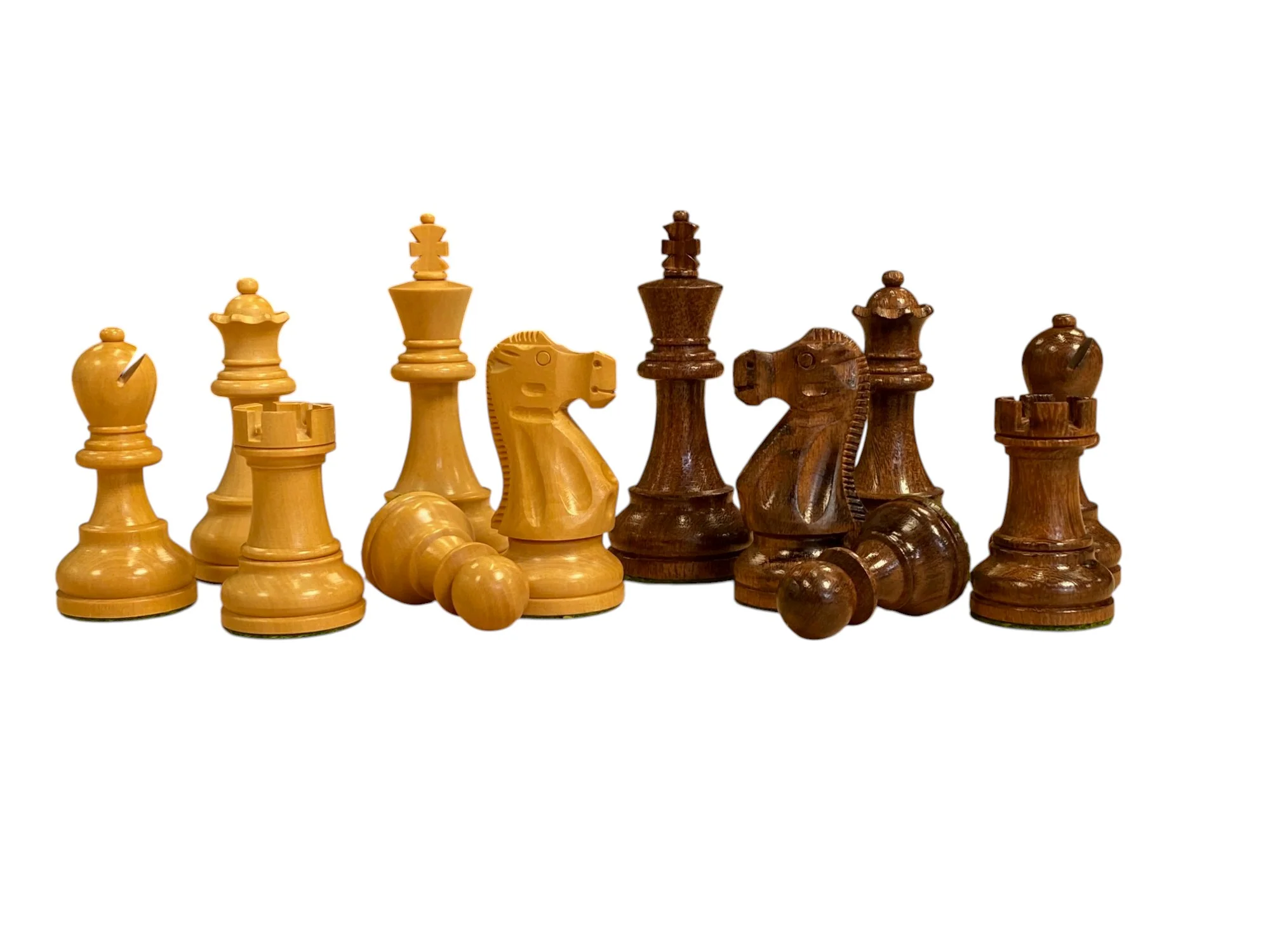 Deluxe Staunton Acacia Chess Pieces - Image 2
