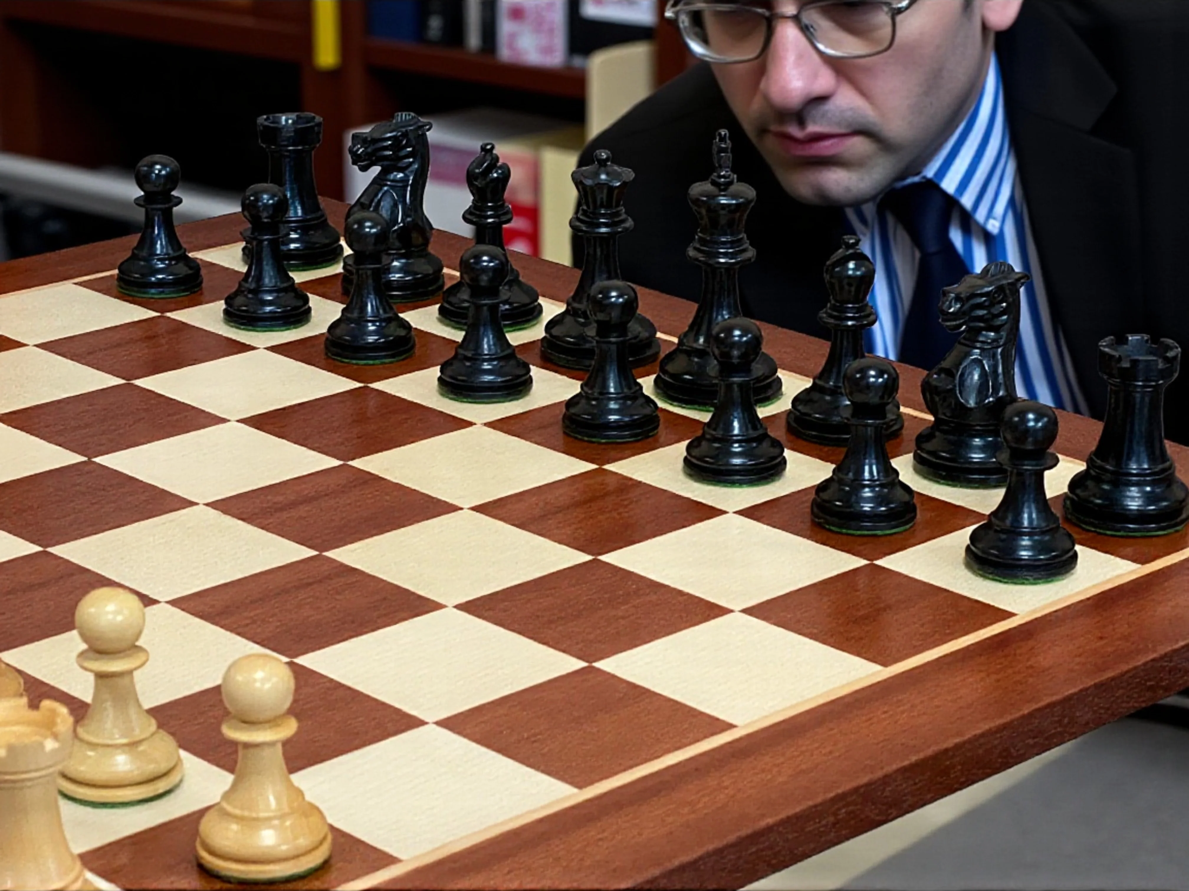 Black Elite Players Mahogany Chess Set Combination - Image 2