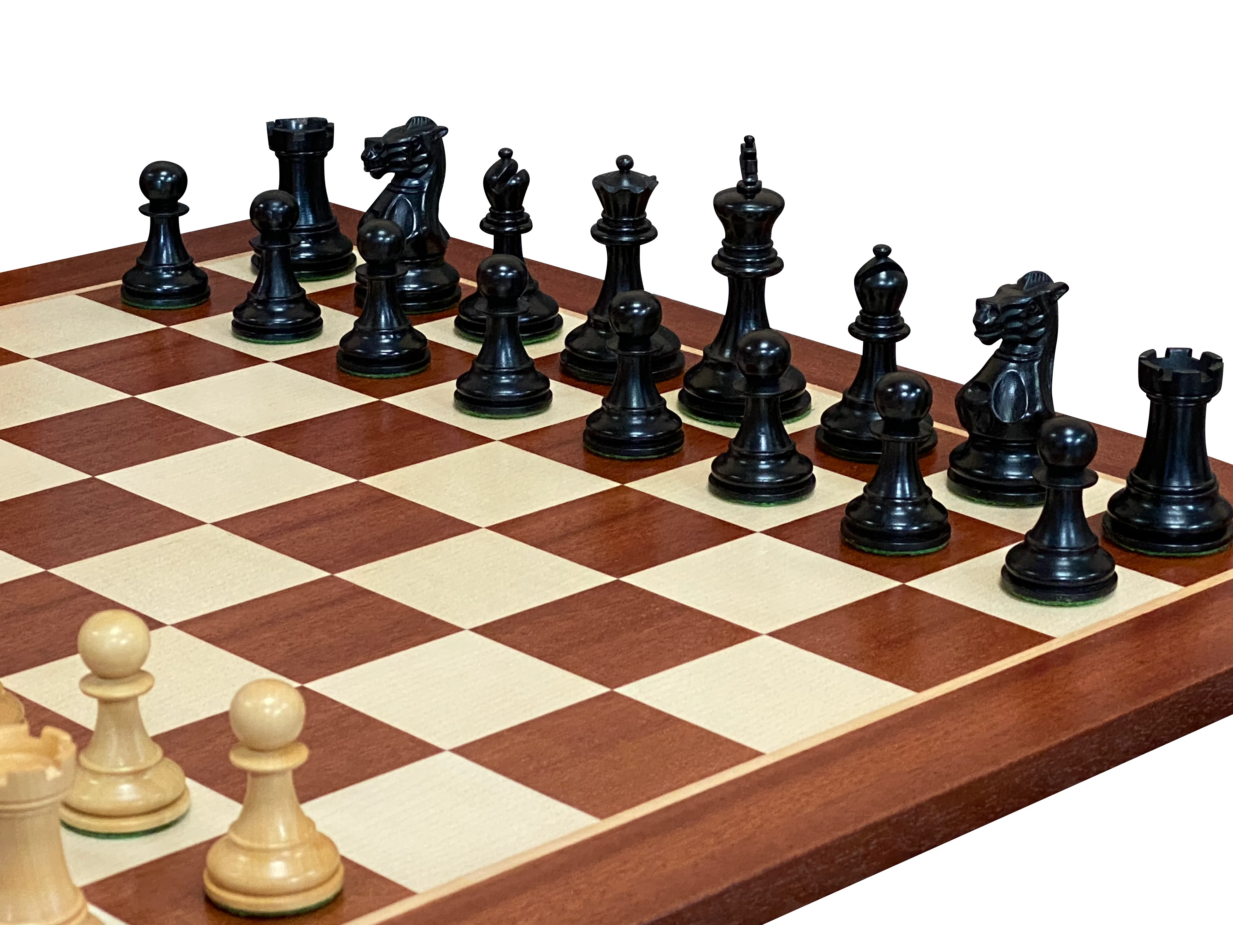 Black Elite Players Mahogany Chess Set Combination - Image 5