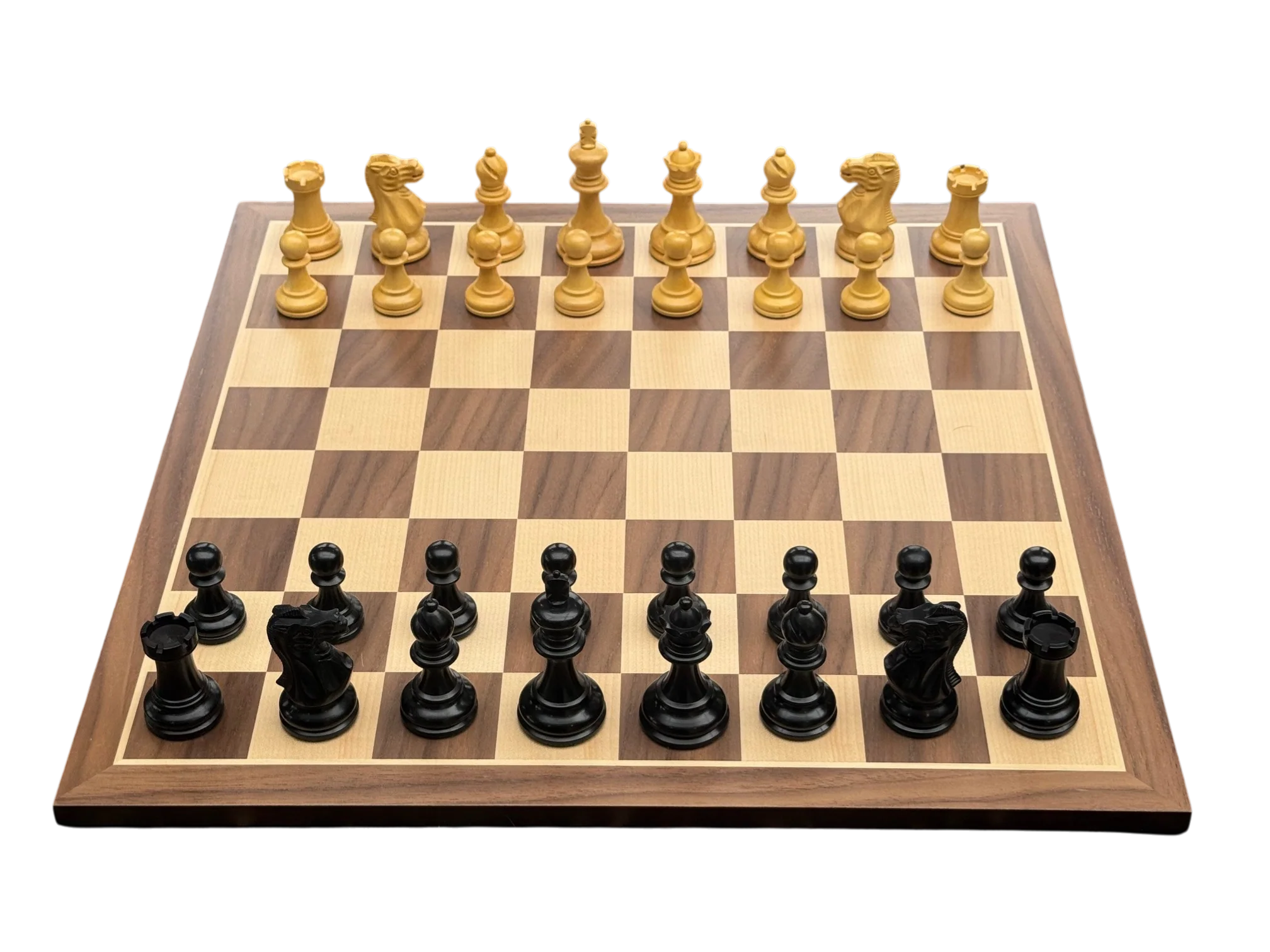 Competition Elite Staunton, Walnut Chessboard & Mahogany Slide Top Box - Image 5