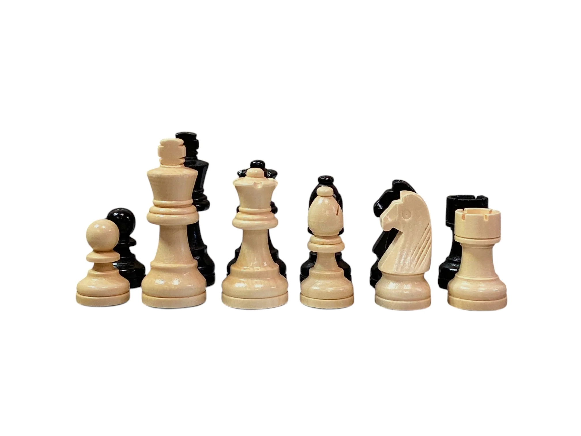 Economy Grandmaster Black Chessmen-  Algebraic Mahogany Chess Board - Image 4