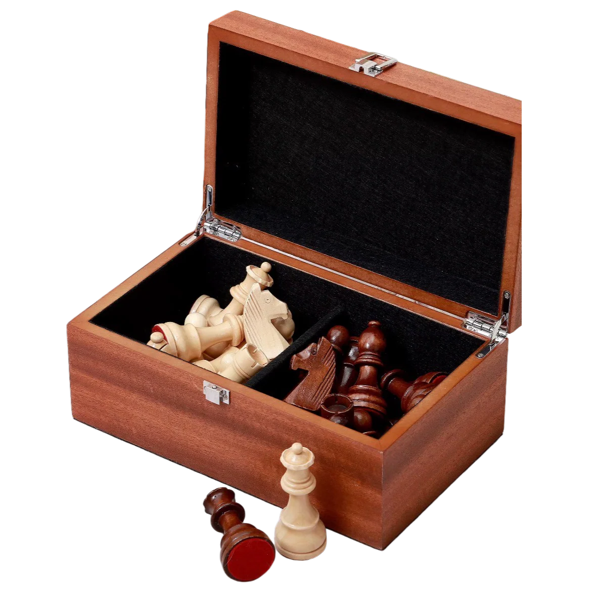 Grandmaster Mahogany Chess pieces and Box - Image 2
