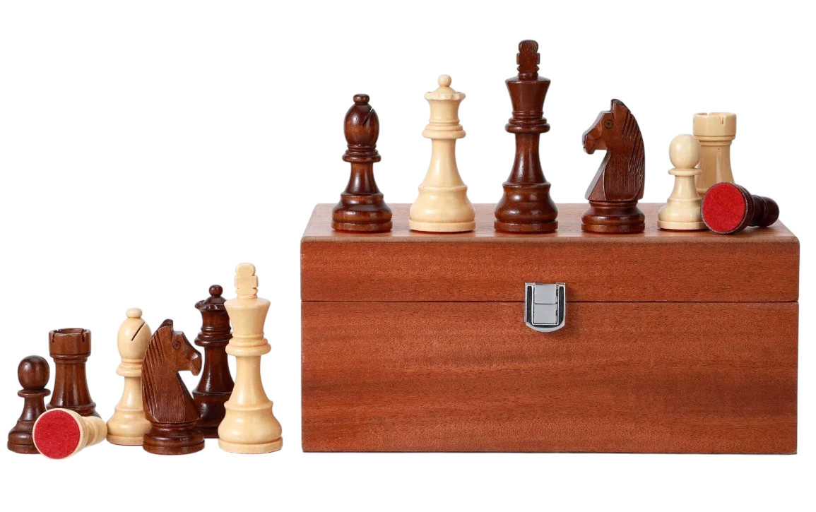 Grandmaster Mahogany Chess pieces and Box - Image 3