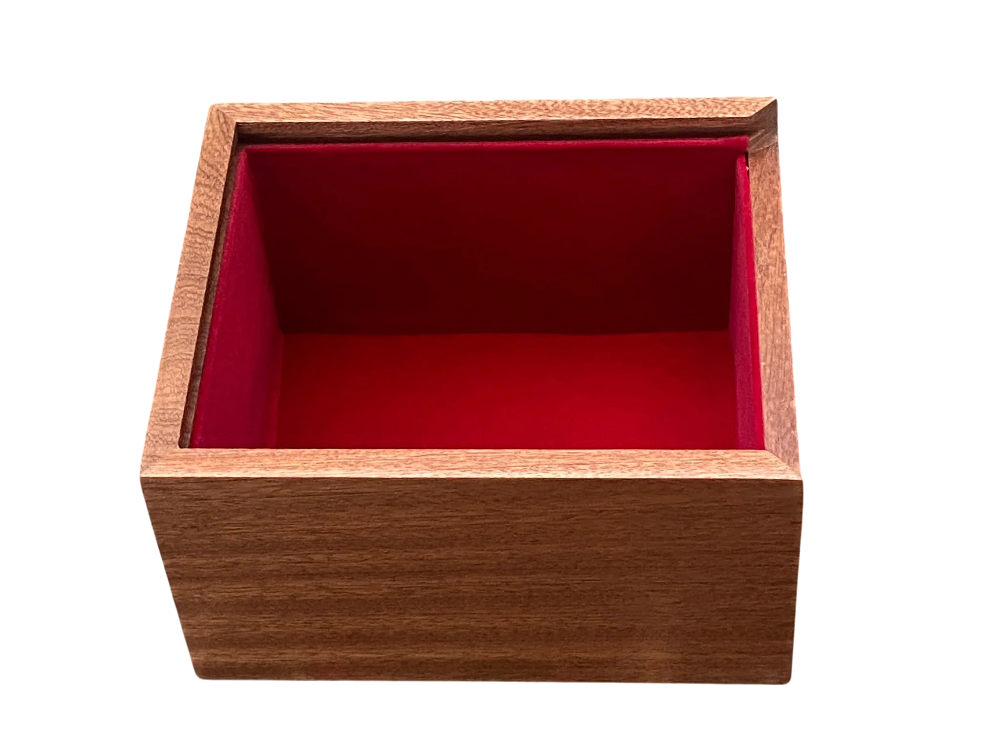 Solid Mahogany Wood Slide Lid Chess Box - Image 7