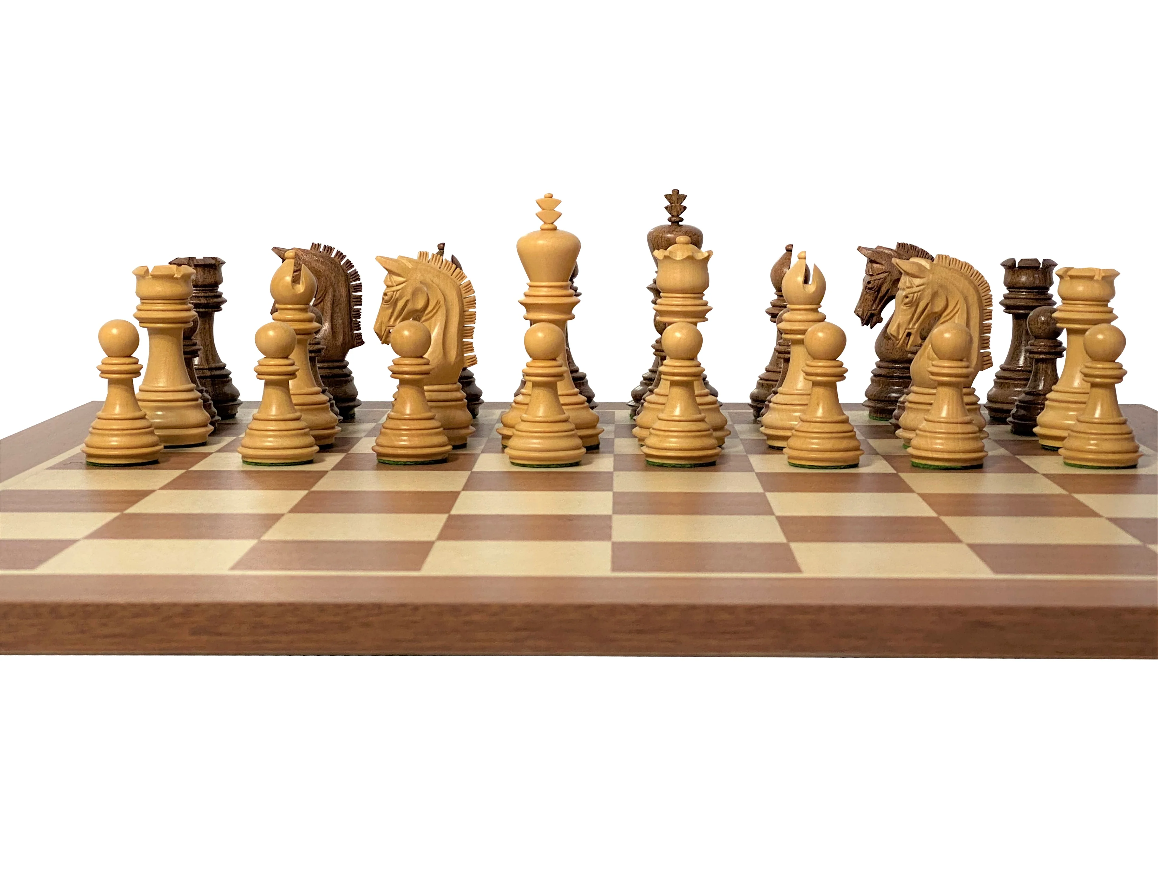 Imperial Acacia Mahogany Chess Set & Mahogany Box - Image 4