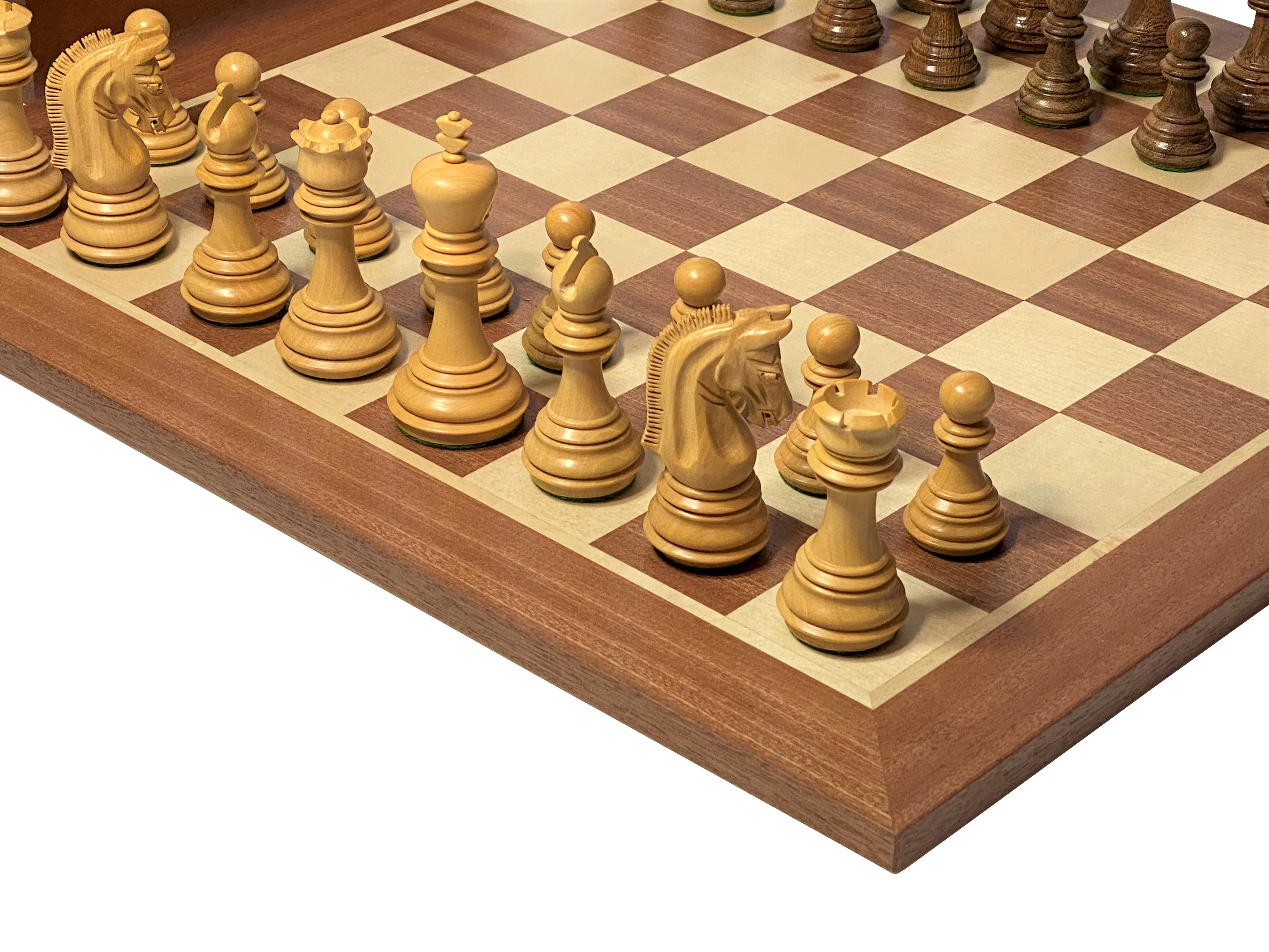 Imperial Acacia Mahogany Chess Set & Mahogany Box - Image 6