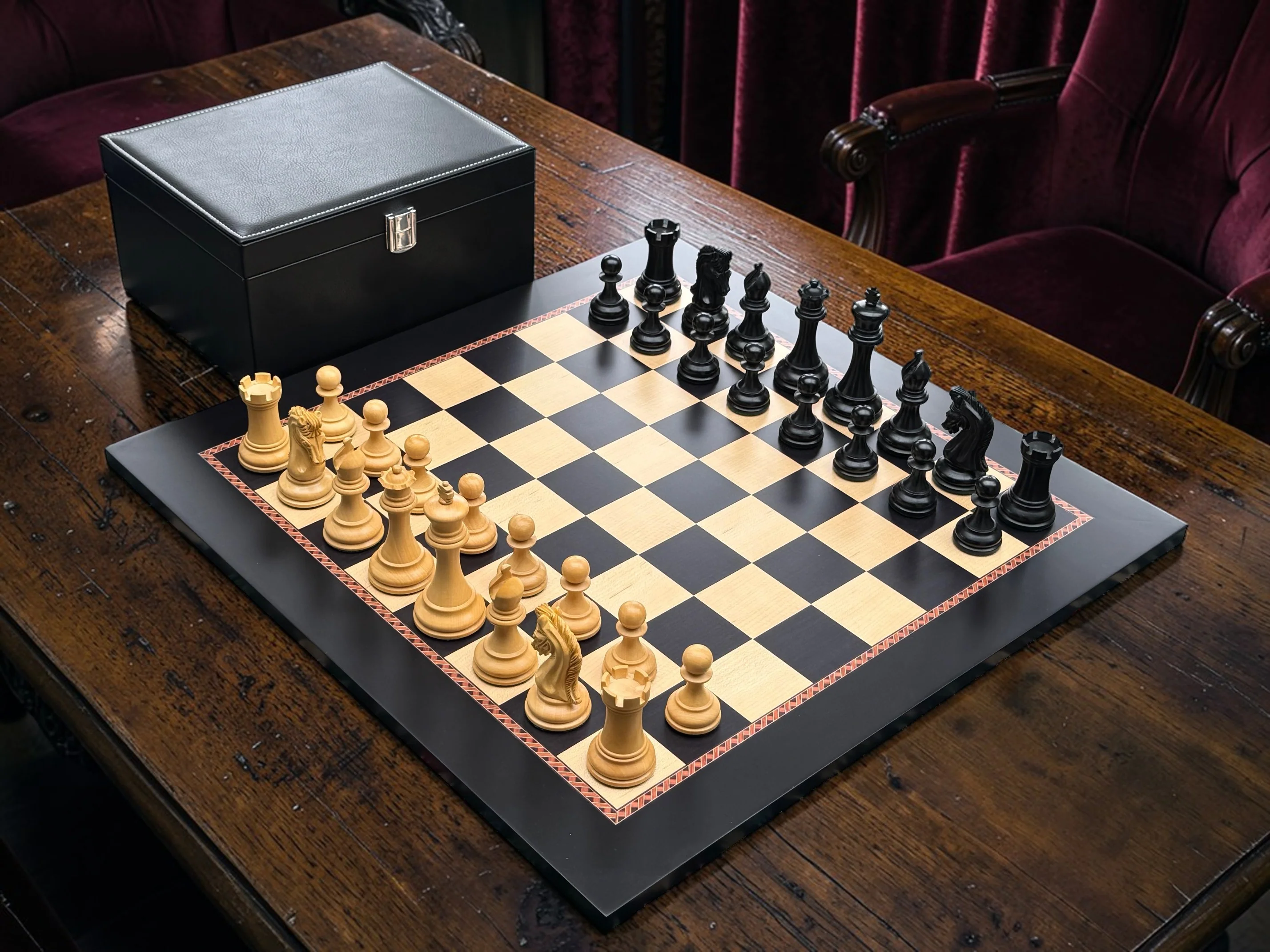 Imperial Ebony Anegre Avadia Chess Set - Image 3