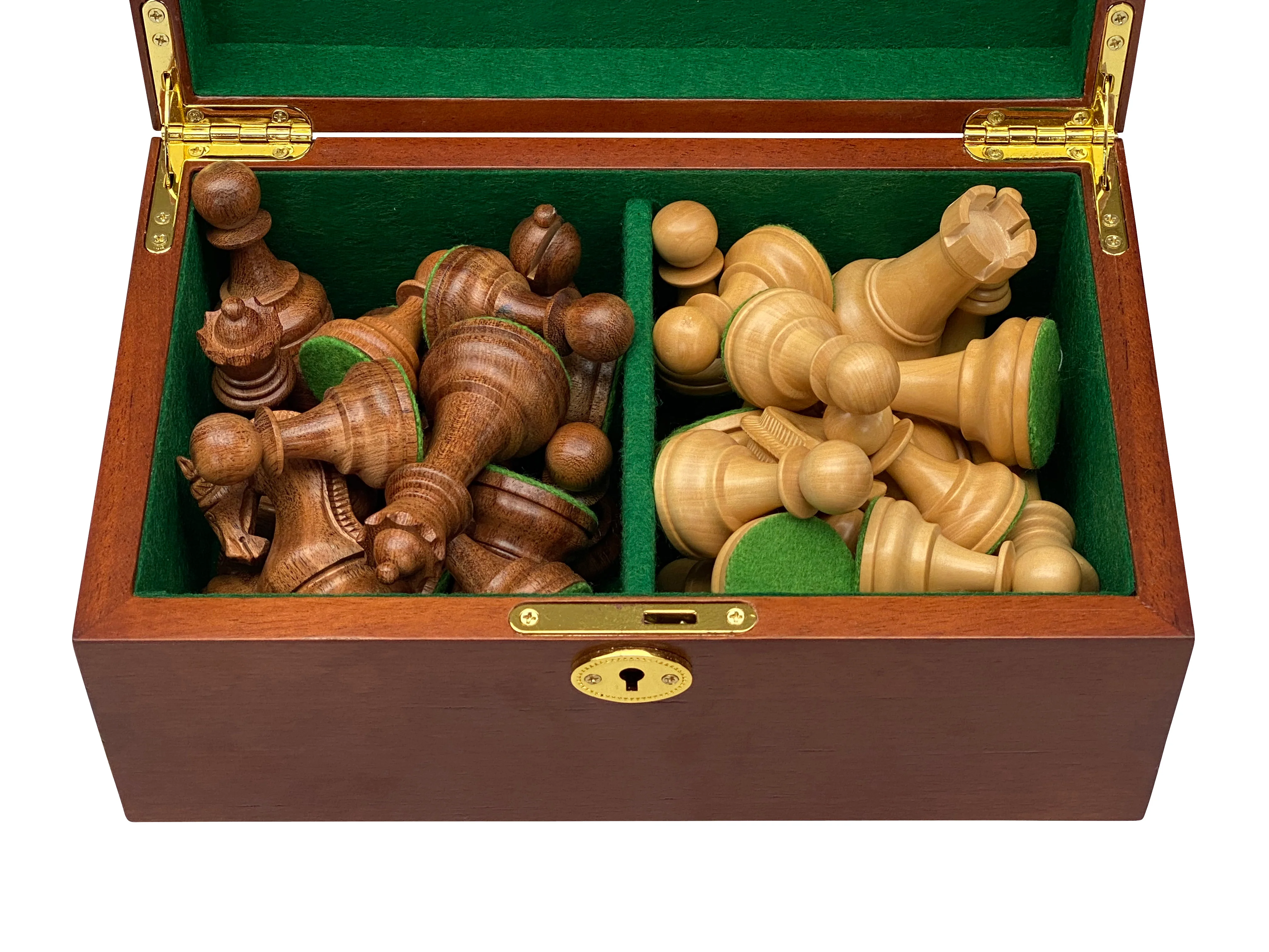 Leningrad Acacia Chess Pieces & Mahogany Box - Image 18