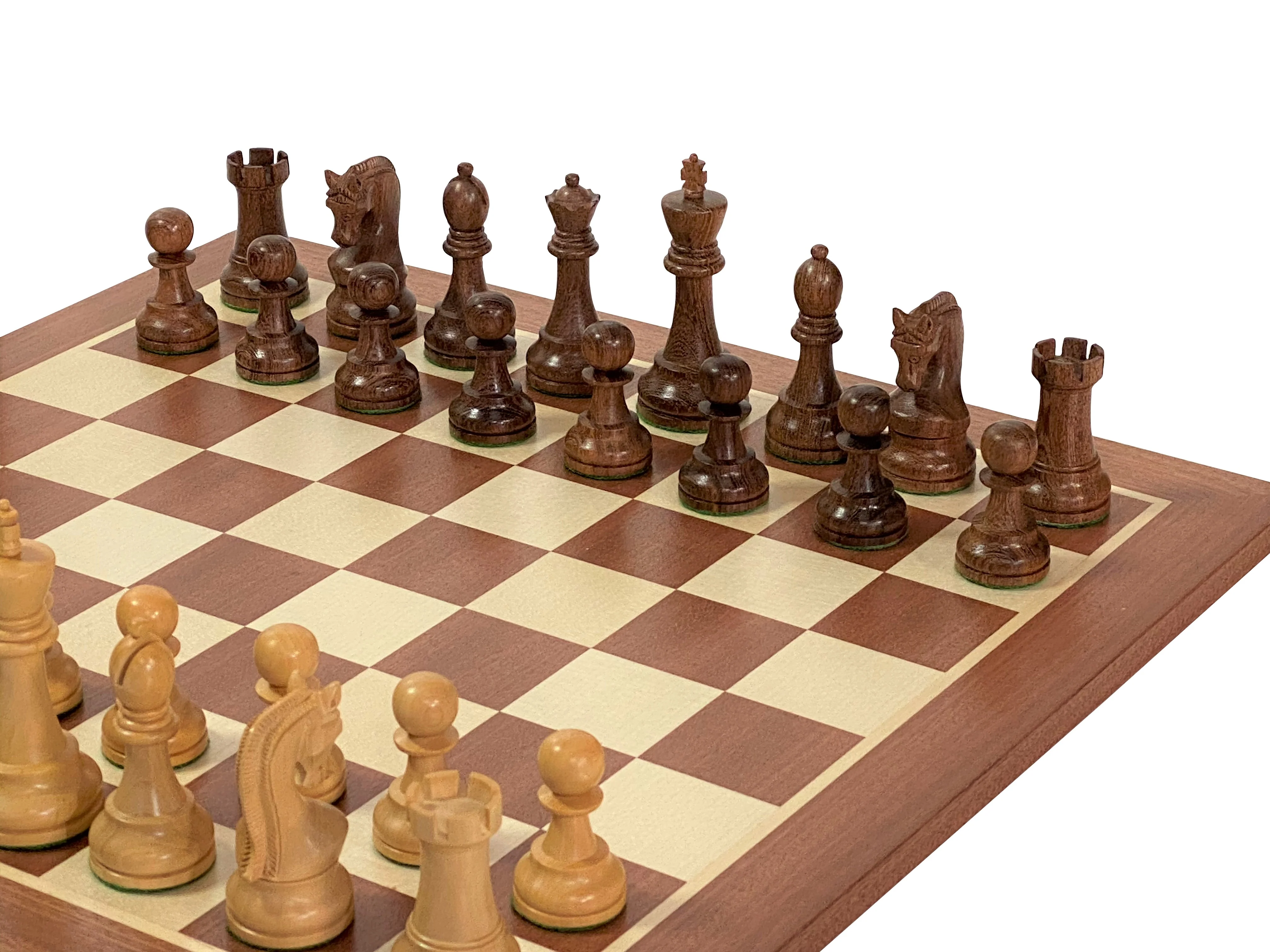 Leningrad Acacia Pieces, 19” Mahogany Board & Chess Box - Image 6