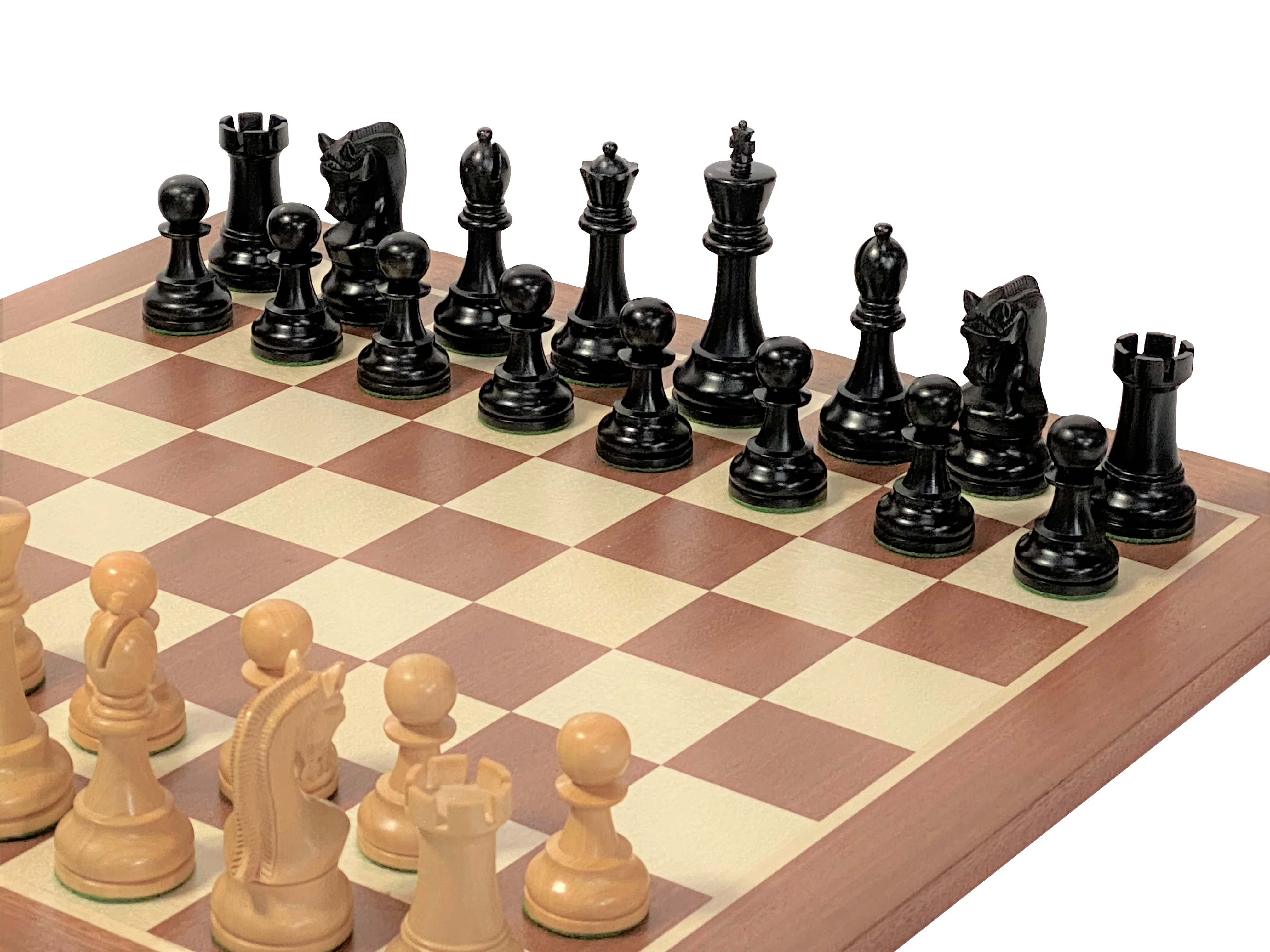 Leningrad Black Chess Pieces, Mahogany Chess Board & Box - Image 8